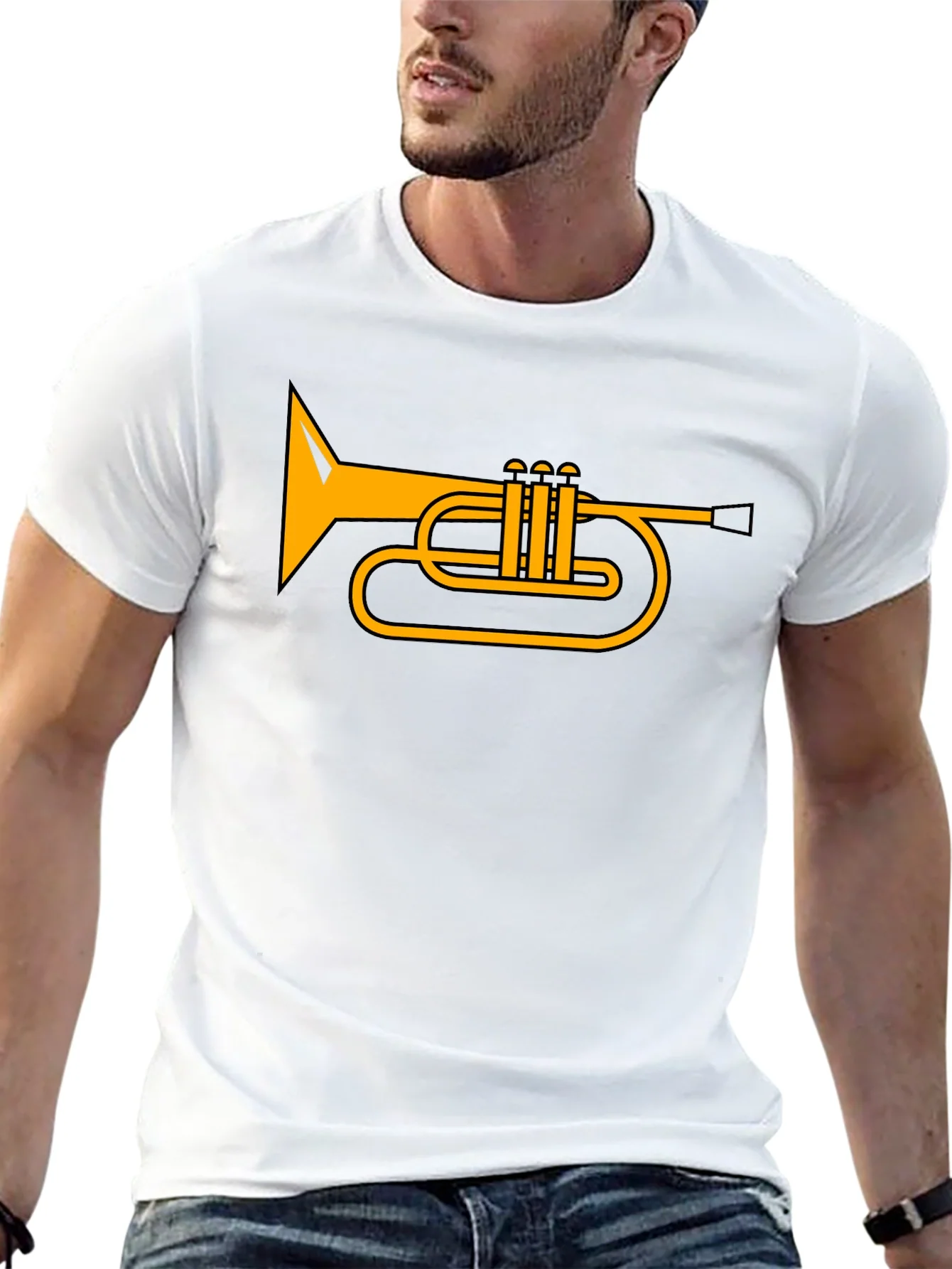 Trumpet Graphic T-Shirt - Music Lover Tee