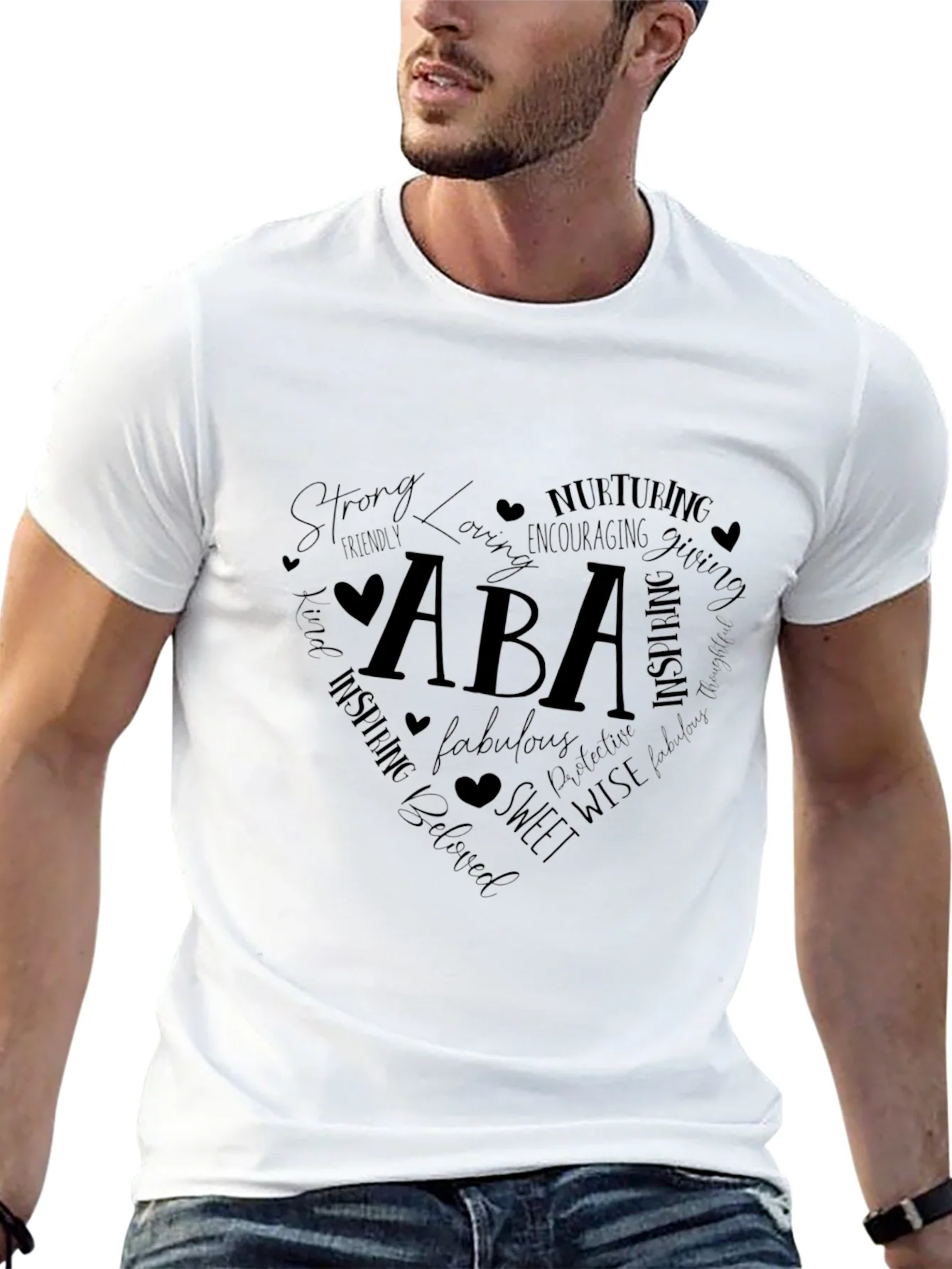 ABA Heart T-Shirt - Loving Nurturing Inspiring
