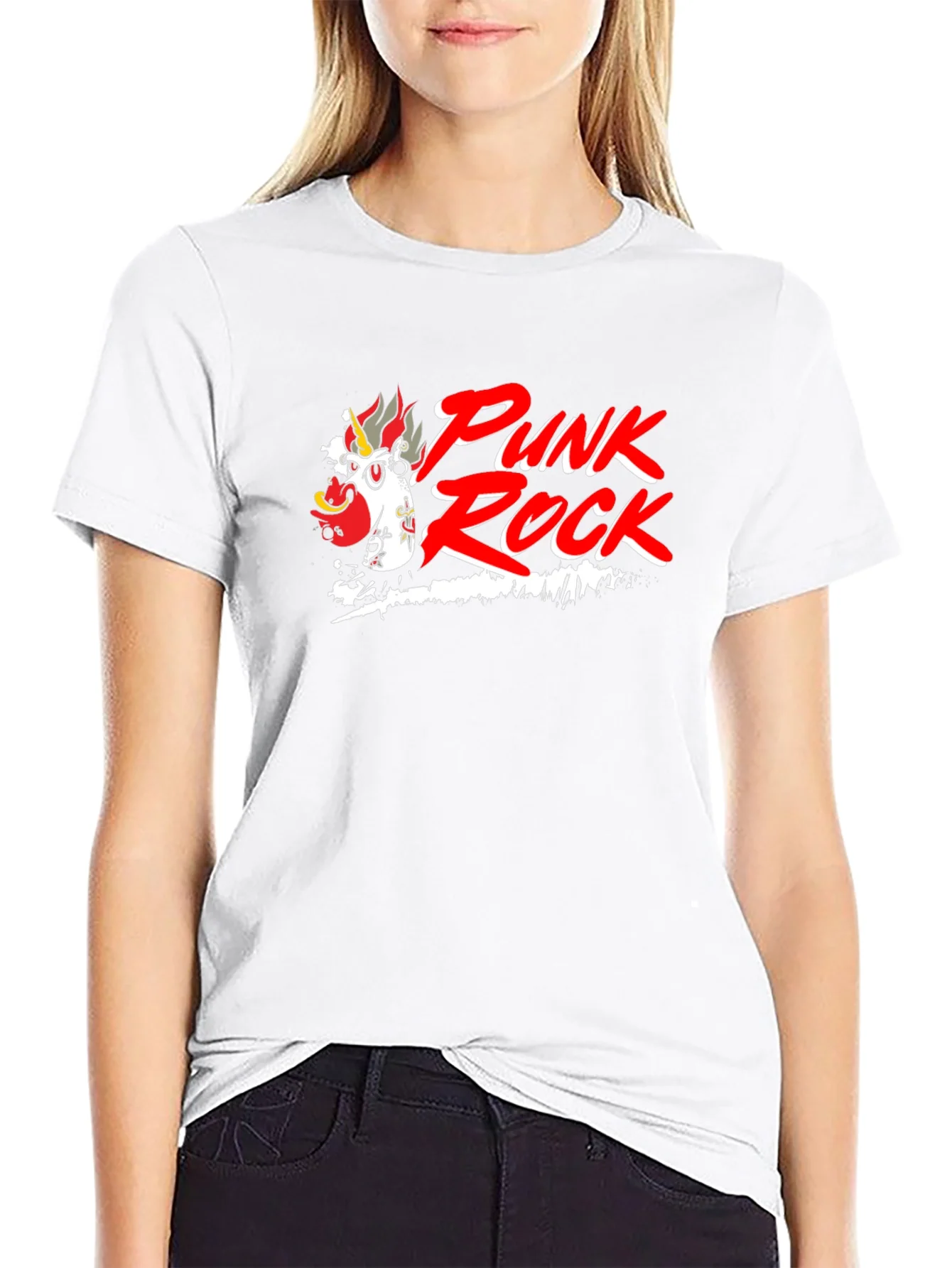 Punk Rock Unicorn Black Graphic Tee