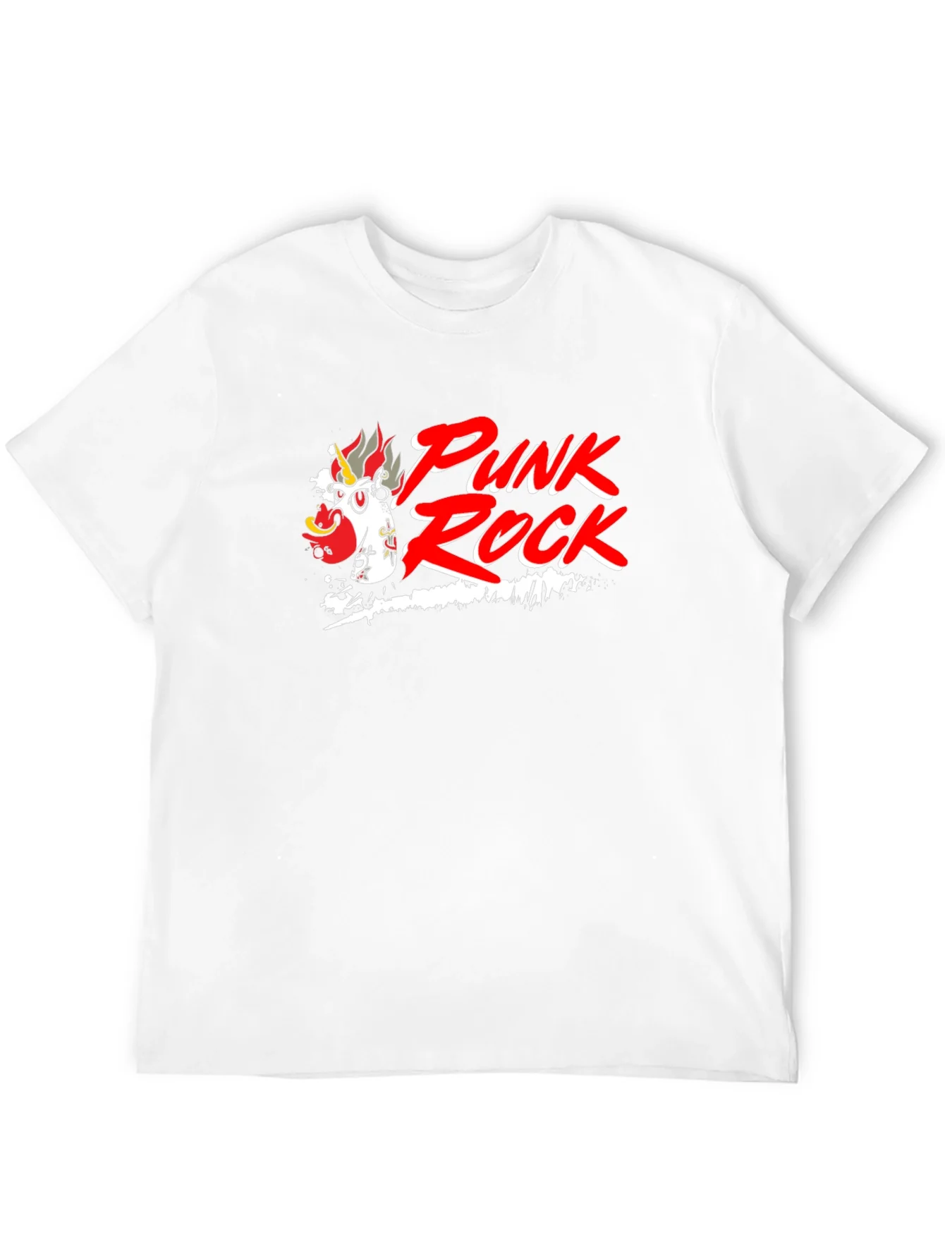 Punk Rock Unicorn Black Graphic Tee