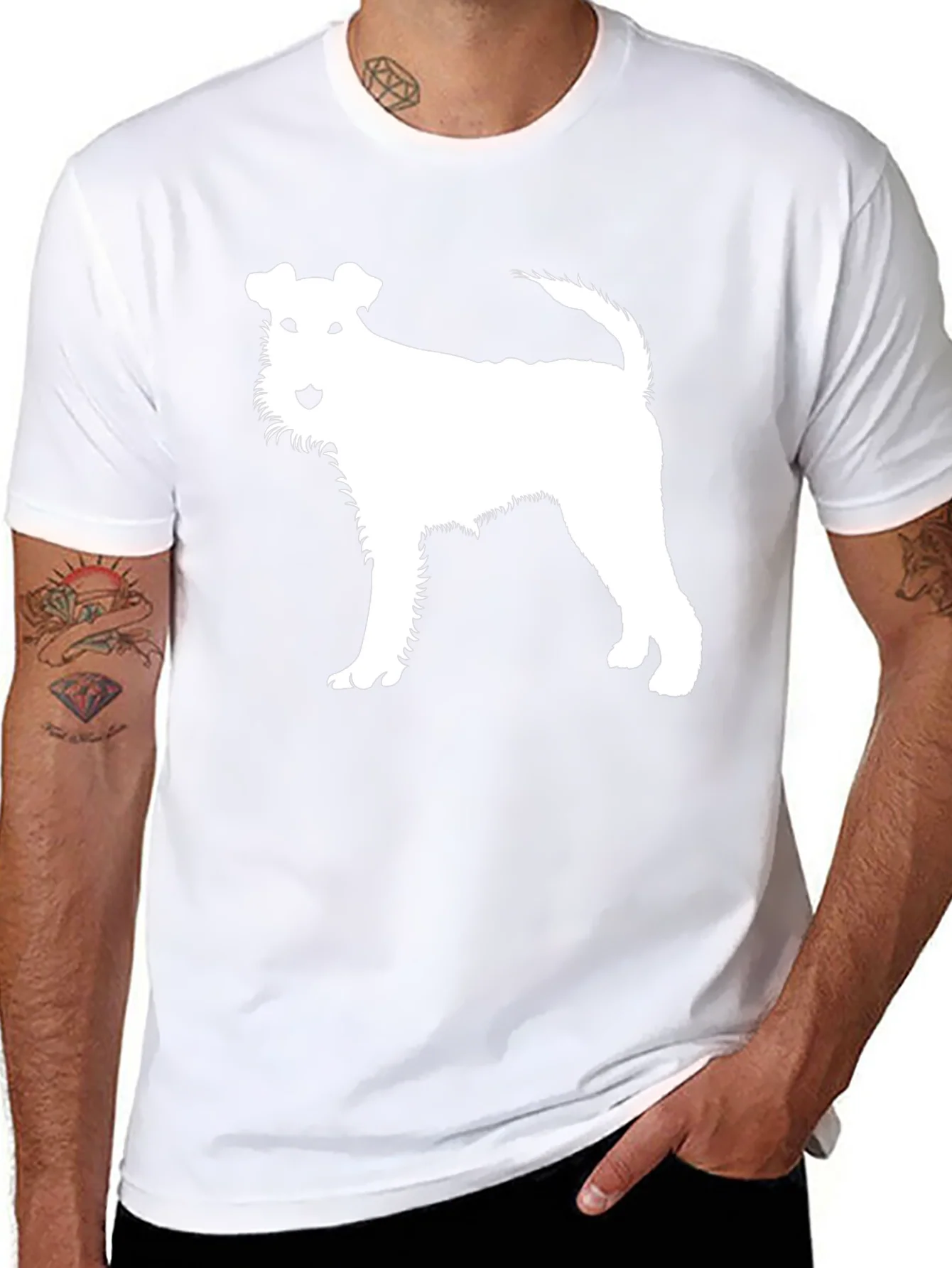Dog Silhouette Black T-Shirt