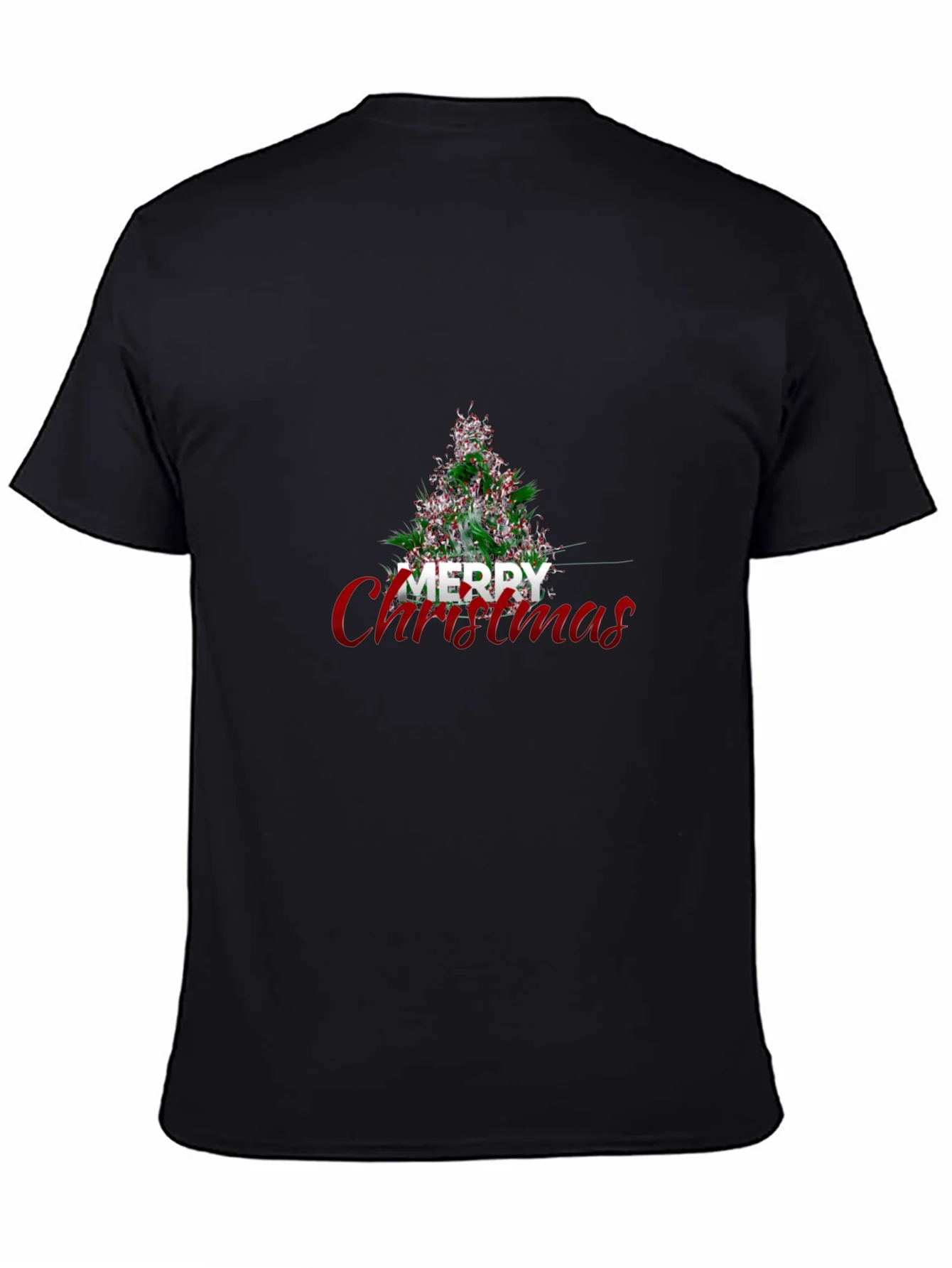 Festive Merry Christmas Tree Graphic Tee - Holiday Apparel