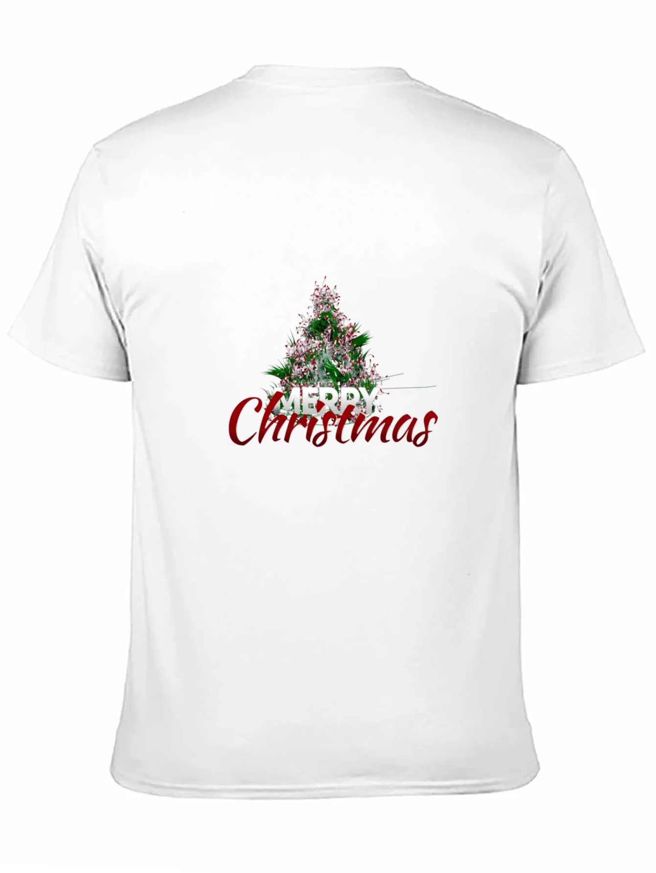 Festive Merry Christmas Tree Graphic Tee - Holiday Apparel
