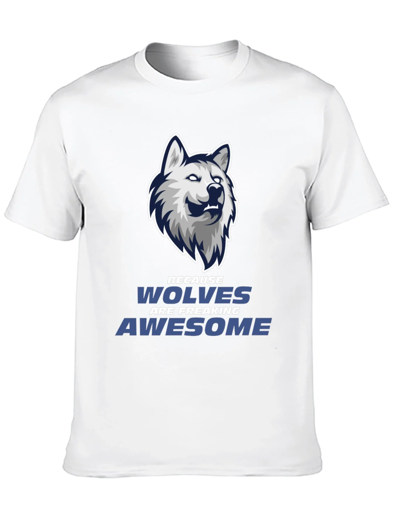 Wolf Graphic Tee - Wolves Are Awesome Black T-Shirt