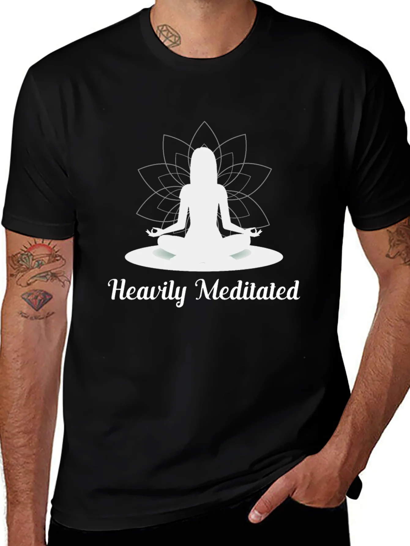 Heavily Meditated Black T-Shirt