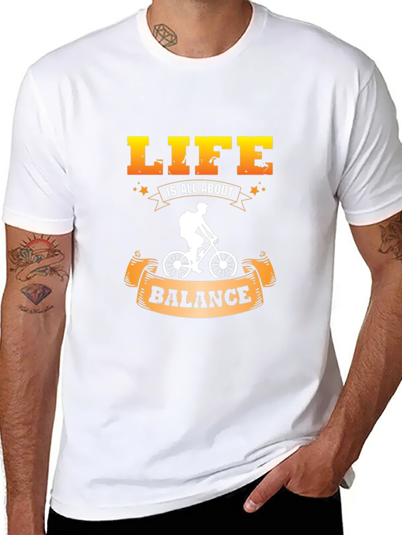 Life is All About Balance T-Shirt Cycling Design