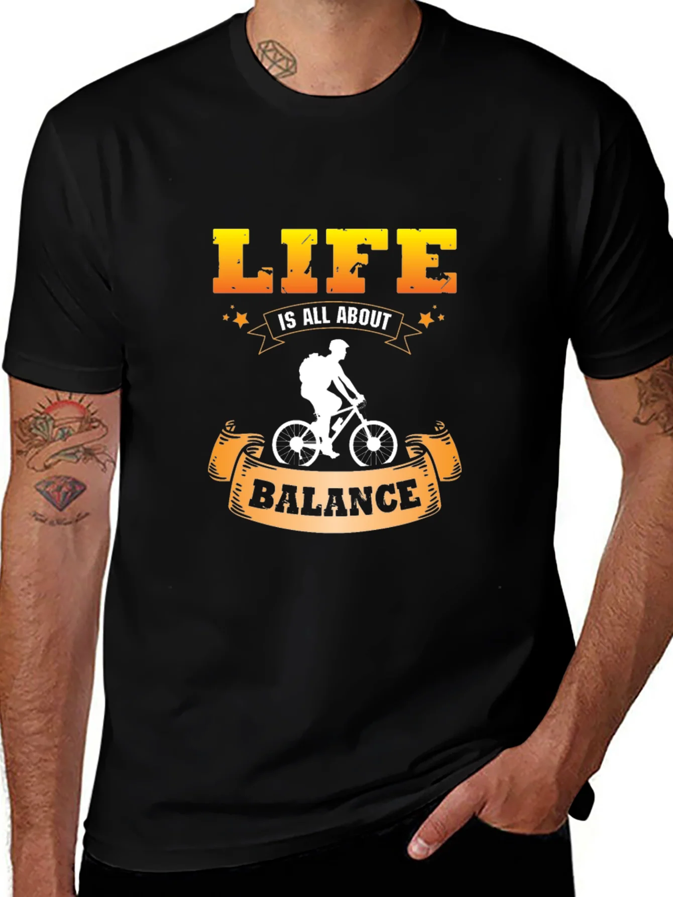 Life is All About Balance T-Shirt Cycling Design