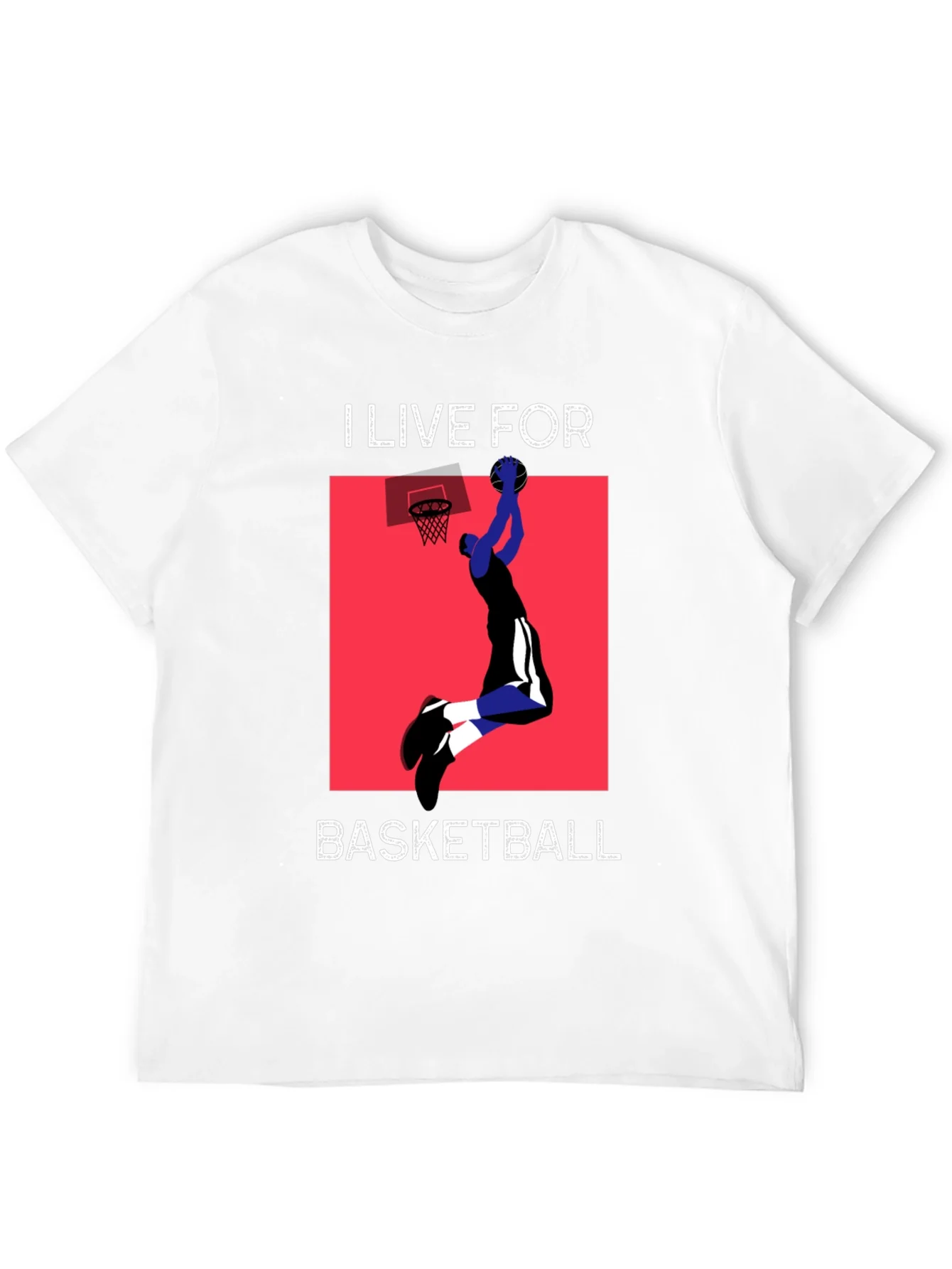 I Live For Basketball Black Graphic Tee