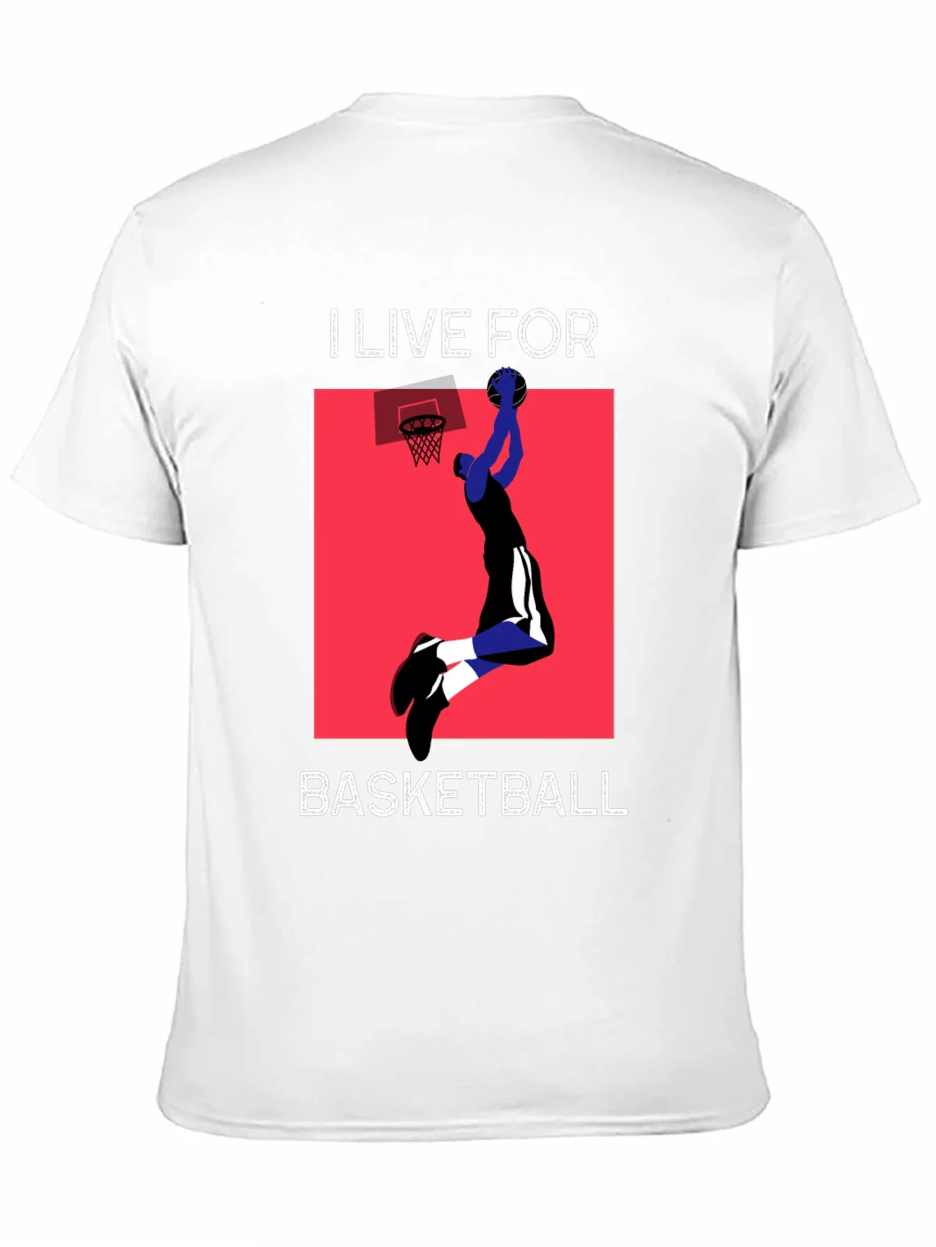 I Live For Basketball Black Graphic Tee