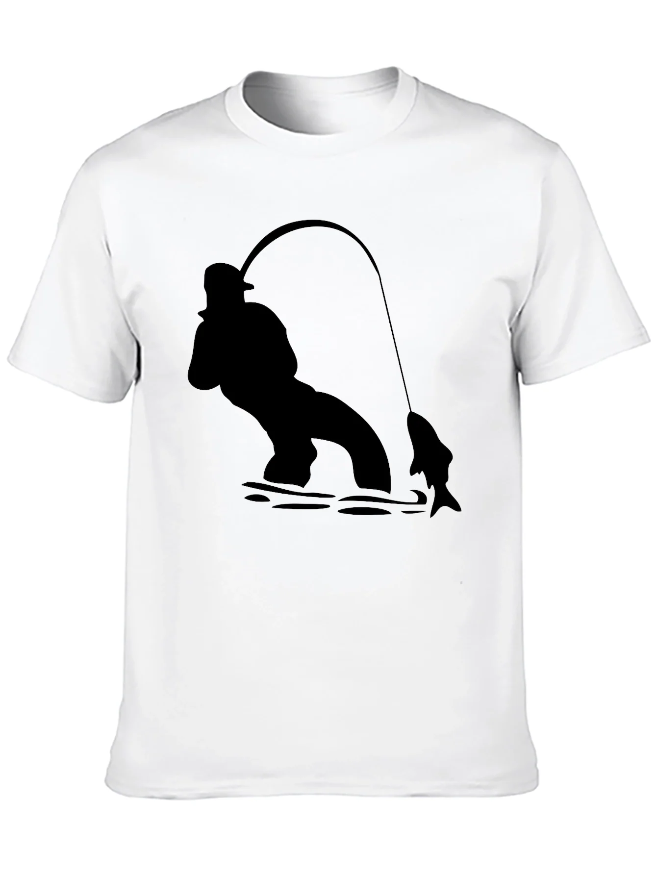 Fisherman Graphic Black T-Shirt