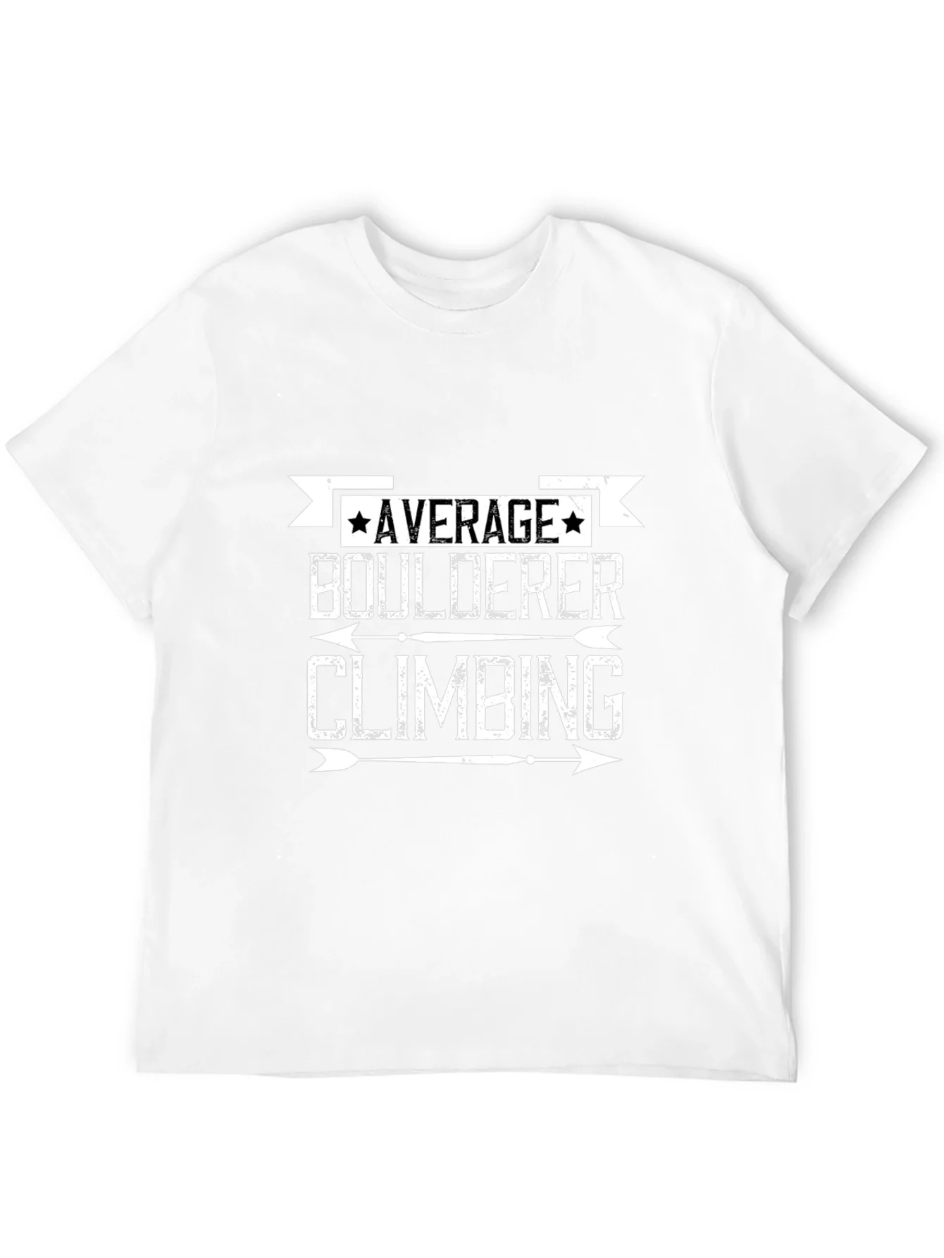 Average Boulderer Climbing T-Shirt - Black Graphic Tee