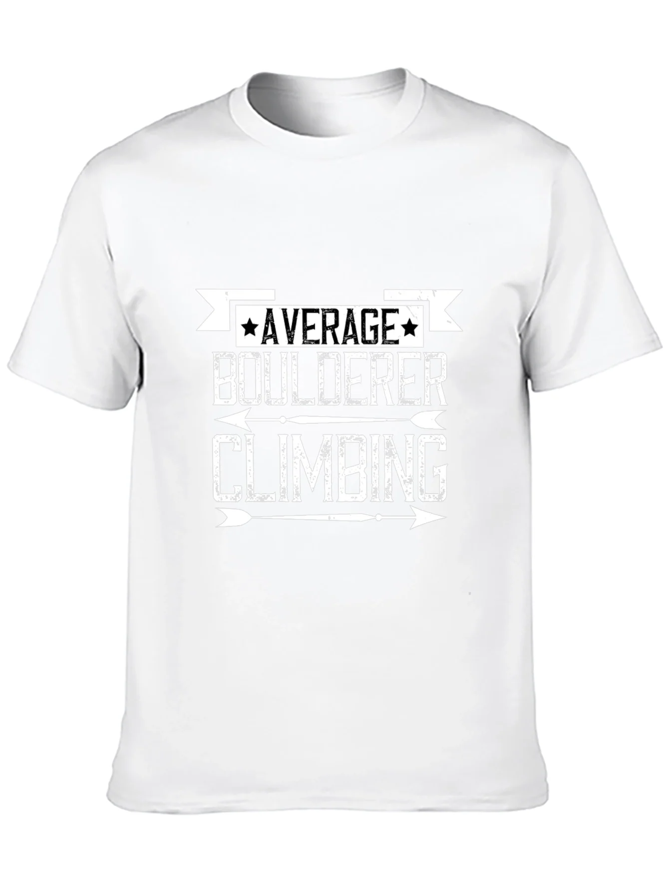Average Boulderer Climbing T-Shirt - Black Graphic Tee