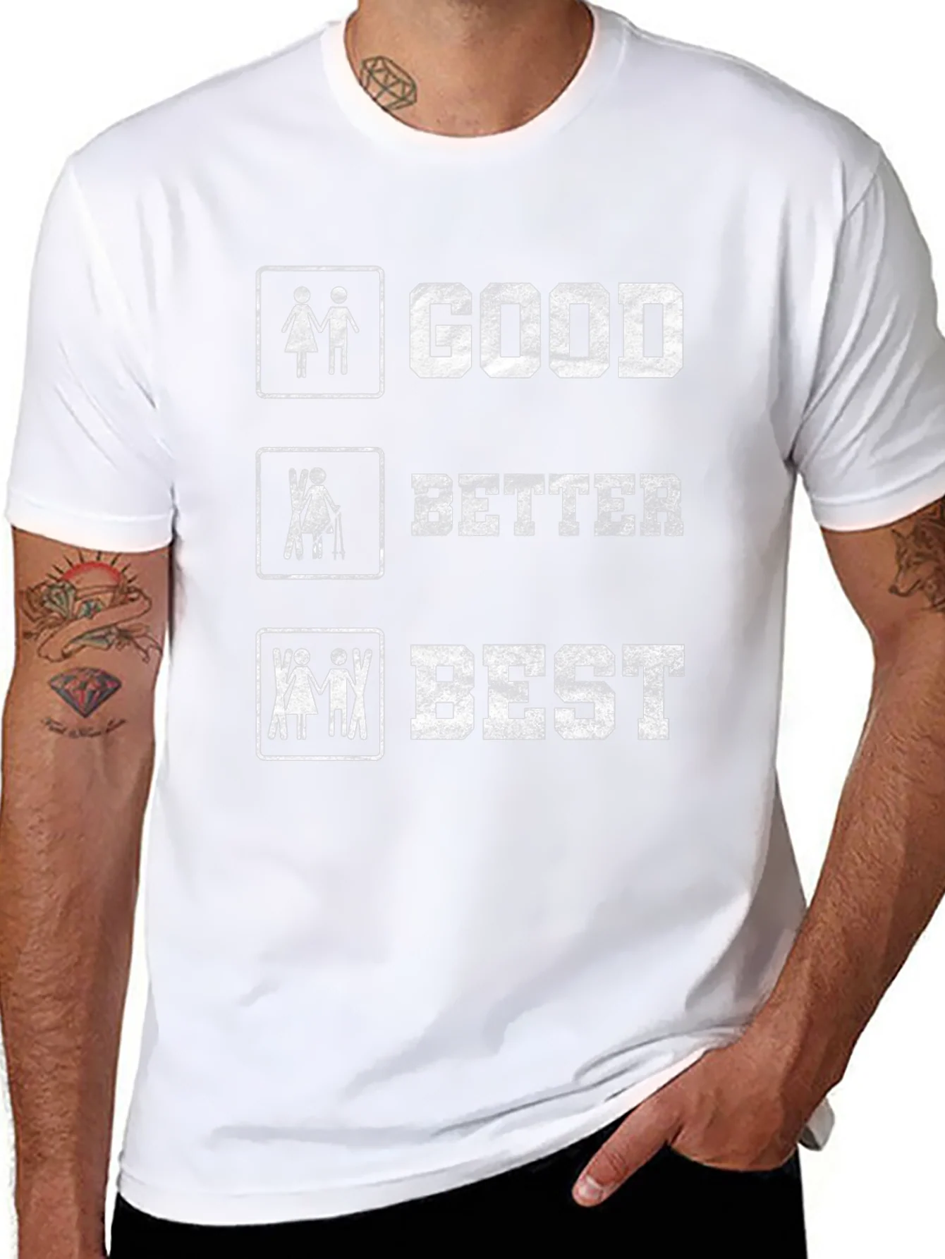Skiing Humor T-Shirt - Good Better Best