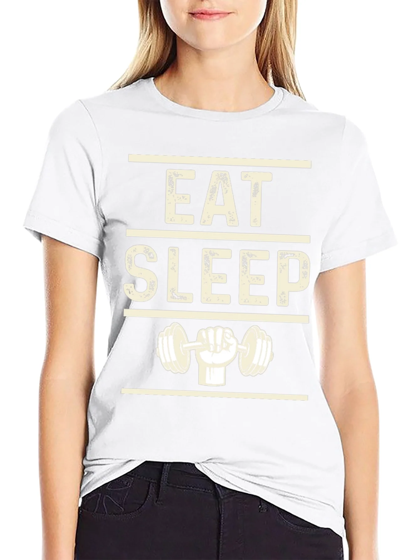 Eat Sleep Lift Black Graphic T-Shirt