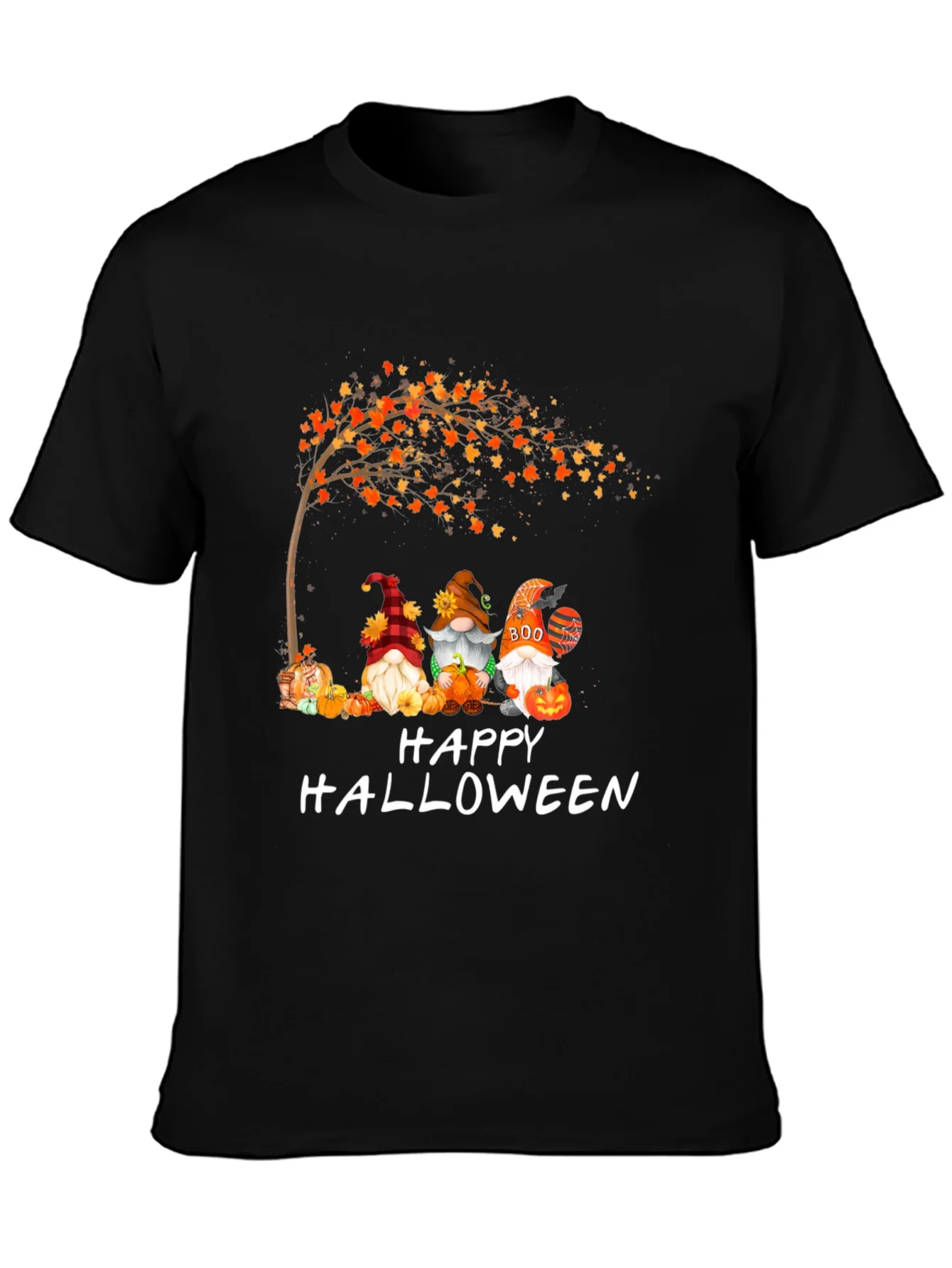 Halloween Gnomes Graphic Tee - Spooky Season Shirt