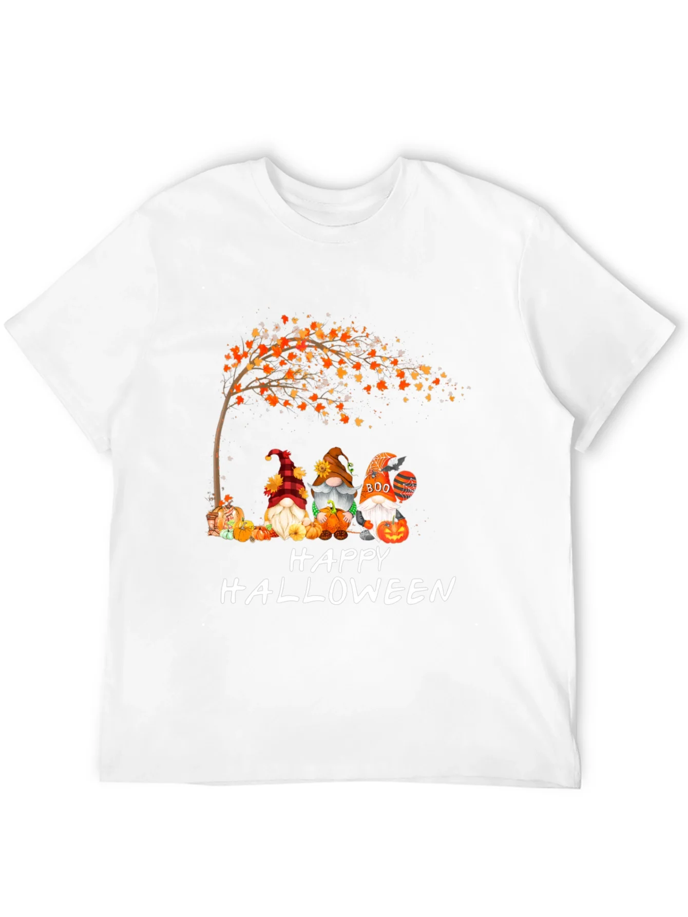 Halloween Gnomes Graphic Tee - Spooky Season Shirt