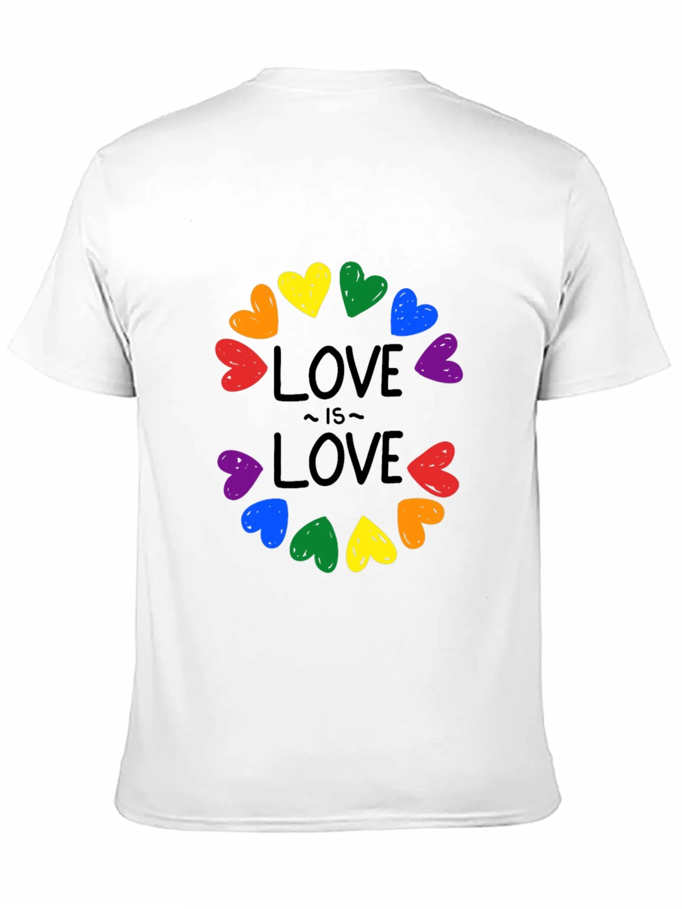 Love Is Love Rainbow Hearts Graphic Tee
