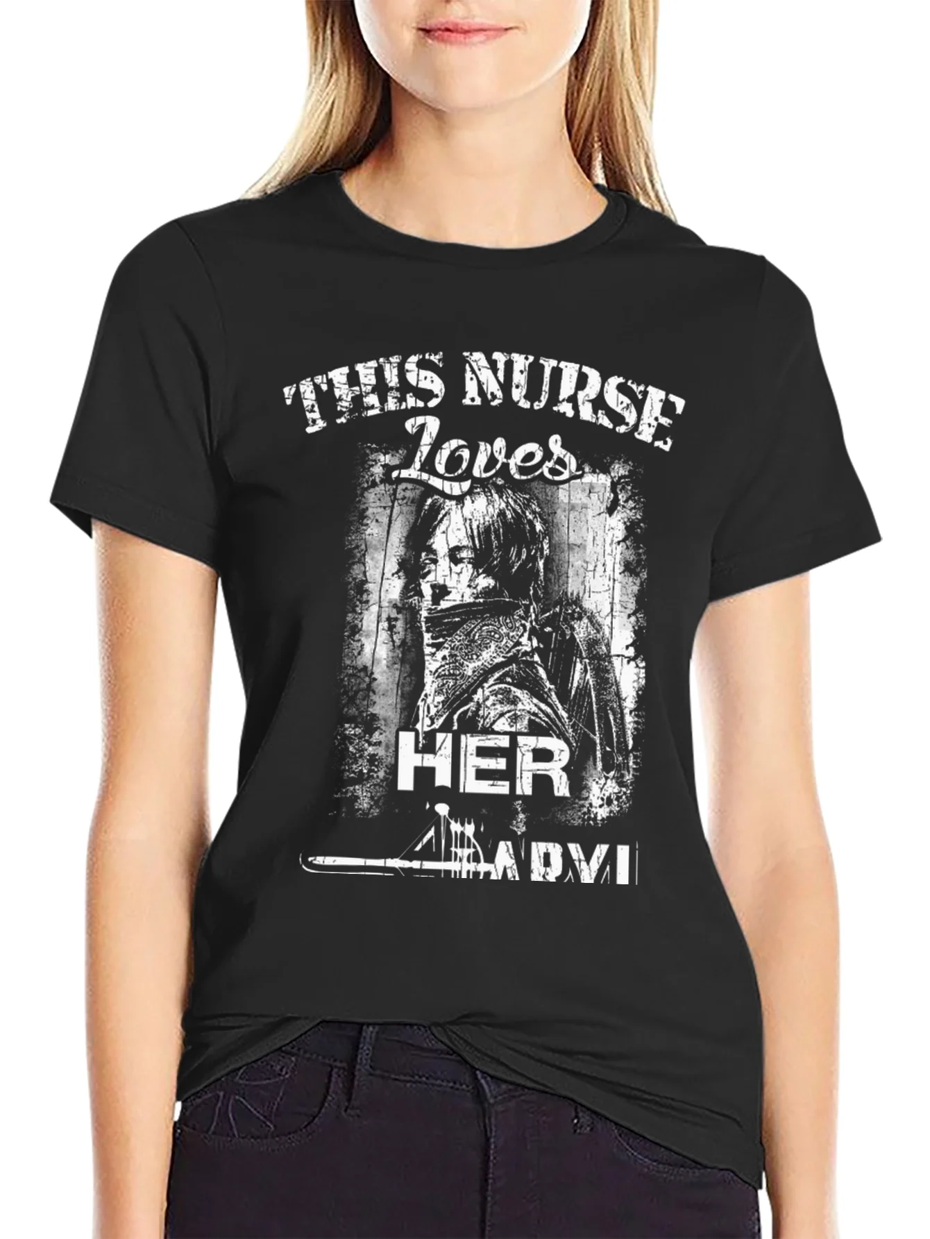 Nurse Loves Ladyvi Black T-Shirt