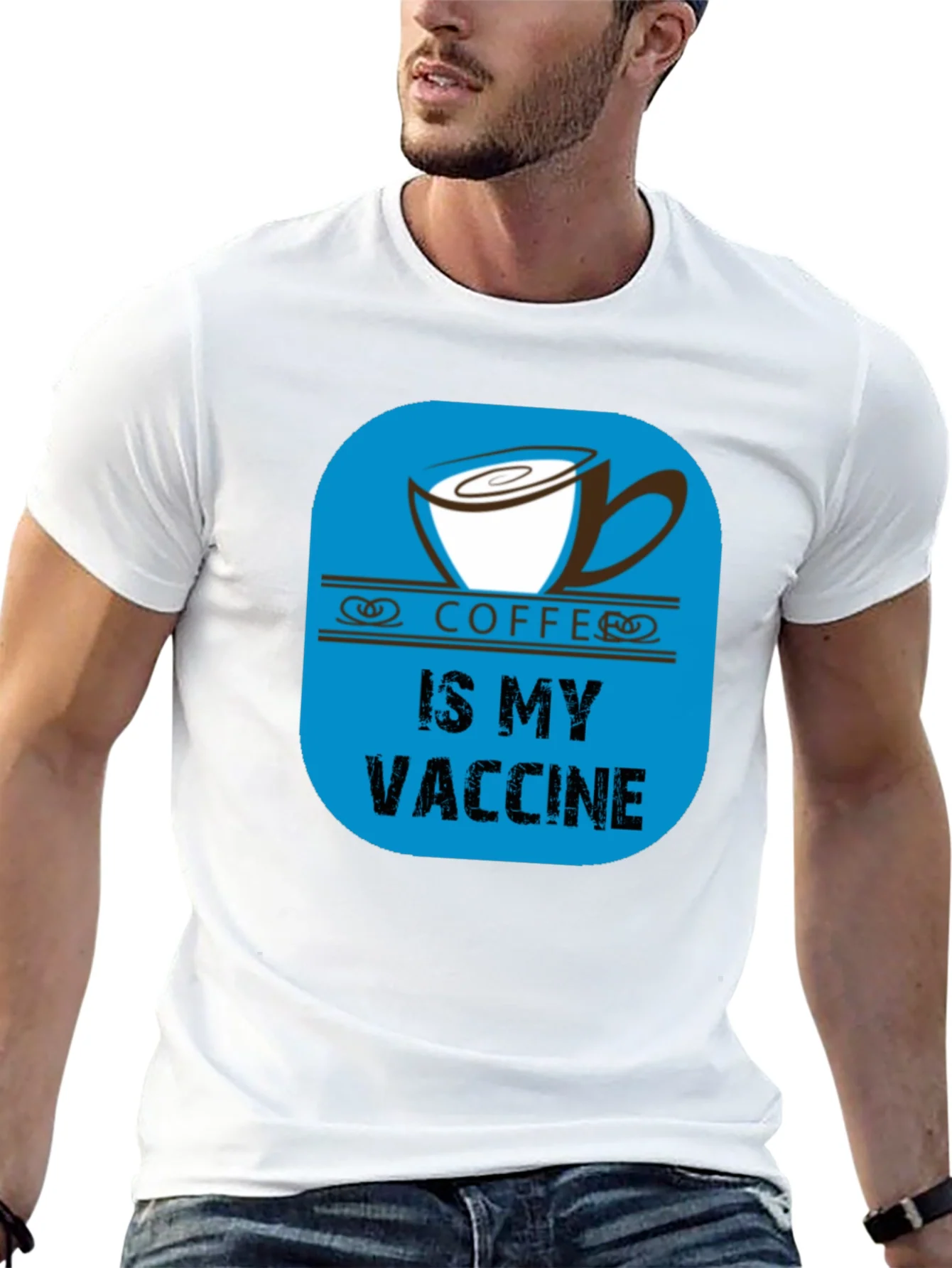 Coffee is My Vaccine Black T-Shirt