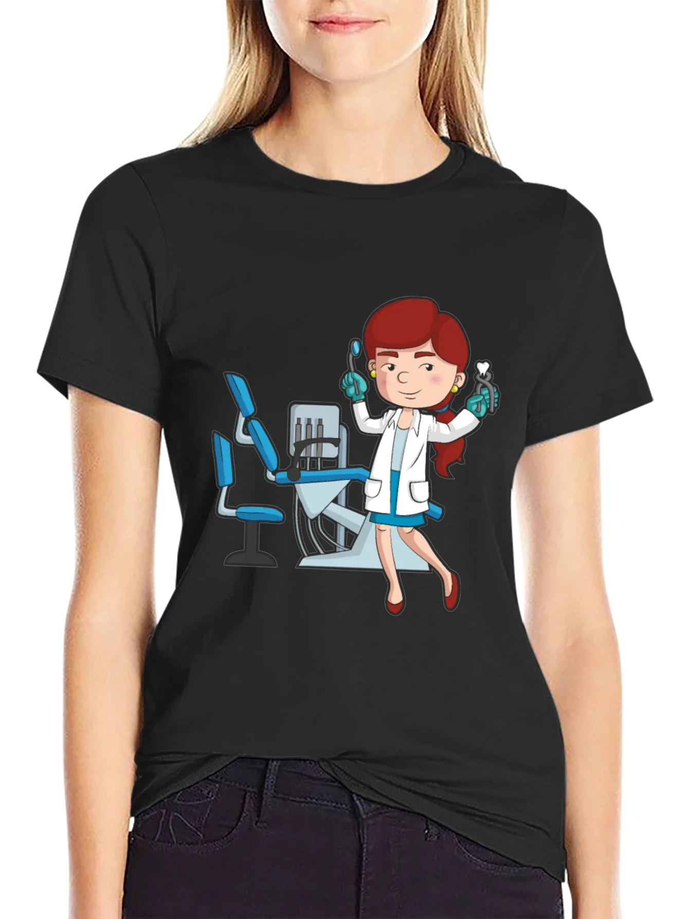 Dentist Cartoon Graphic T-Shirt