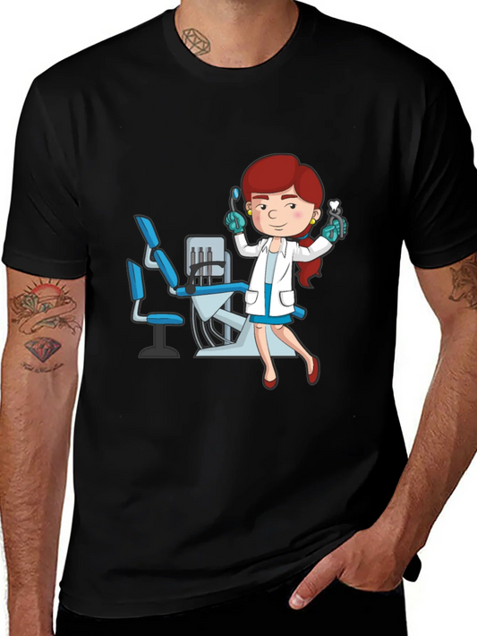 Dentist Cartoon Graphic T-Shirt