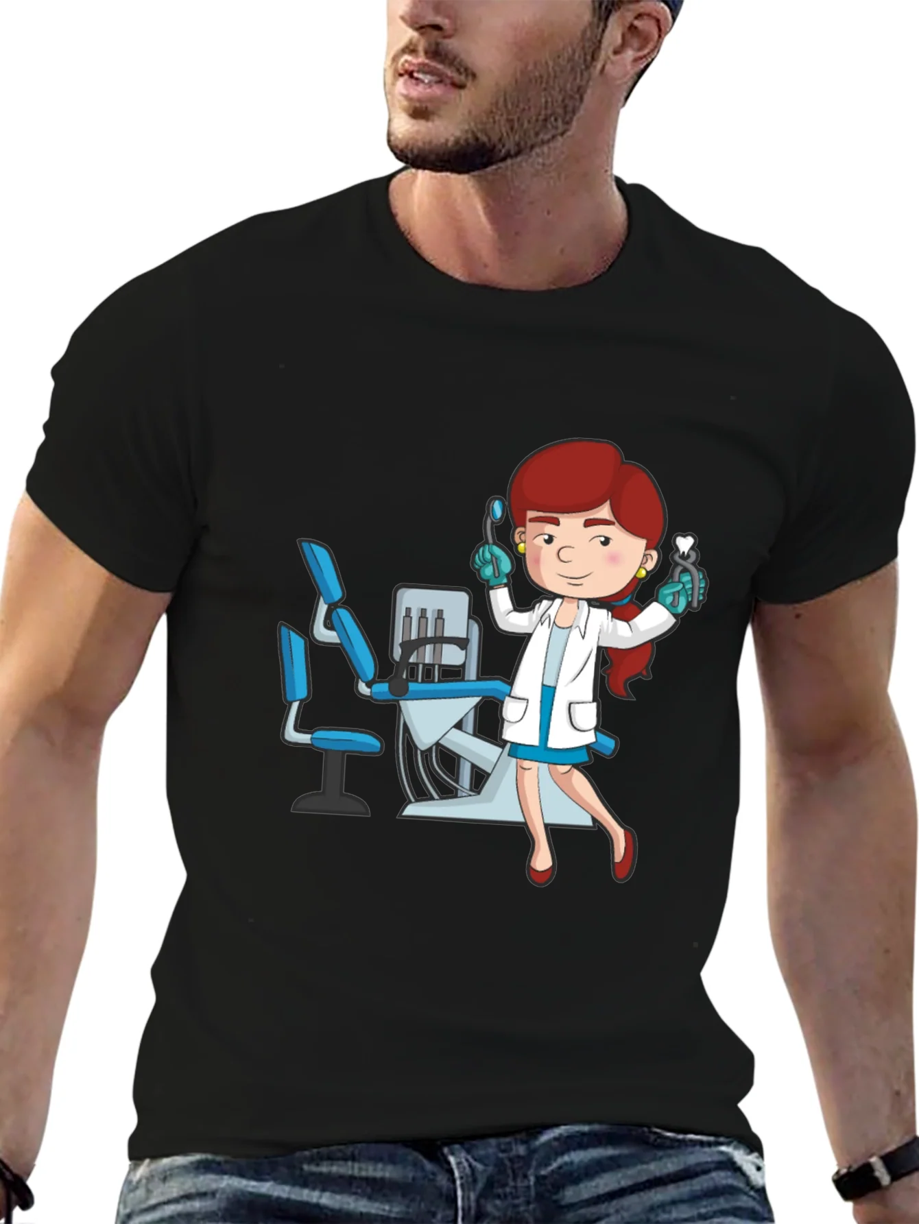 Dentist Cartoon Graphic T-Shirt