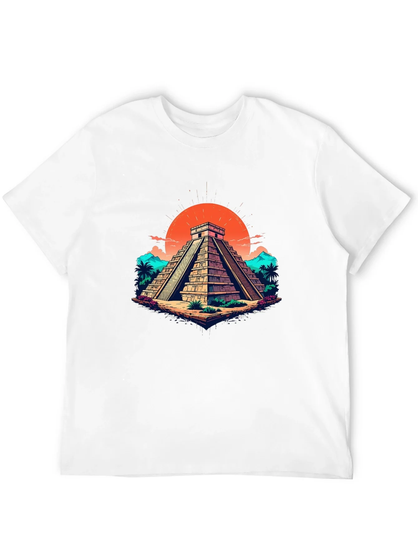 Mayan Pyramid Graphic Tee - Adventure Style