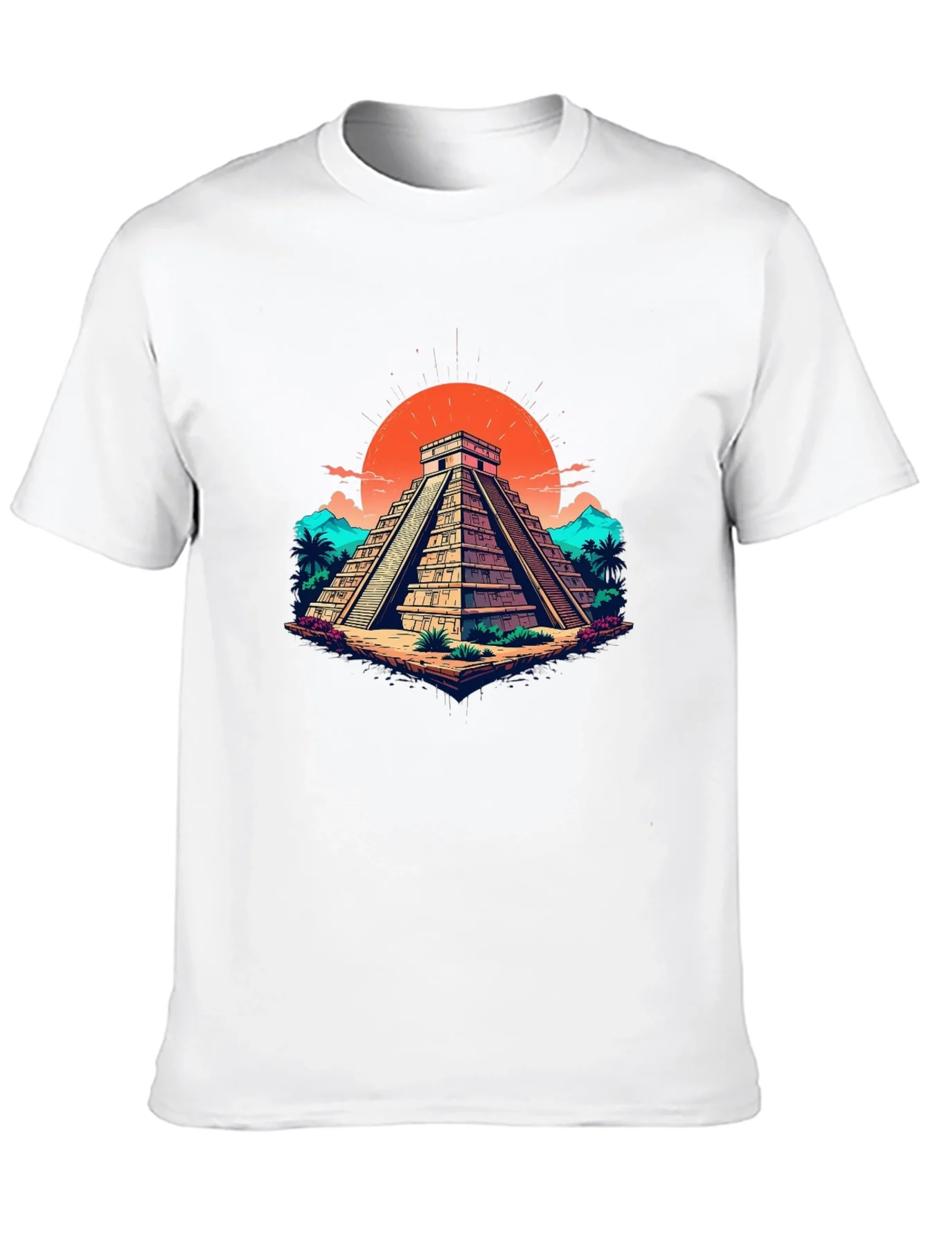 Mayan Pyramid Graphic Tee - Adventure Style