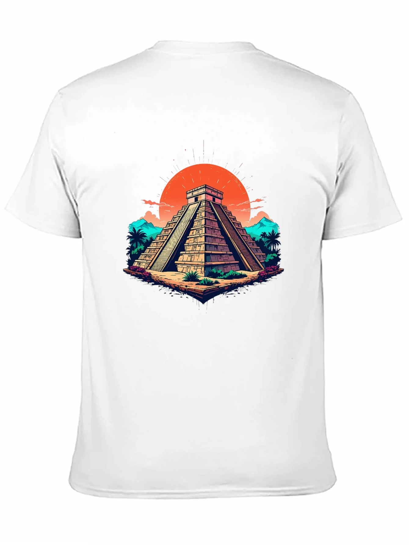 Mayan Pyramid Graphic Tee - Adventure Style
