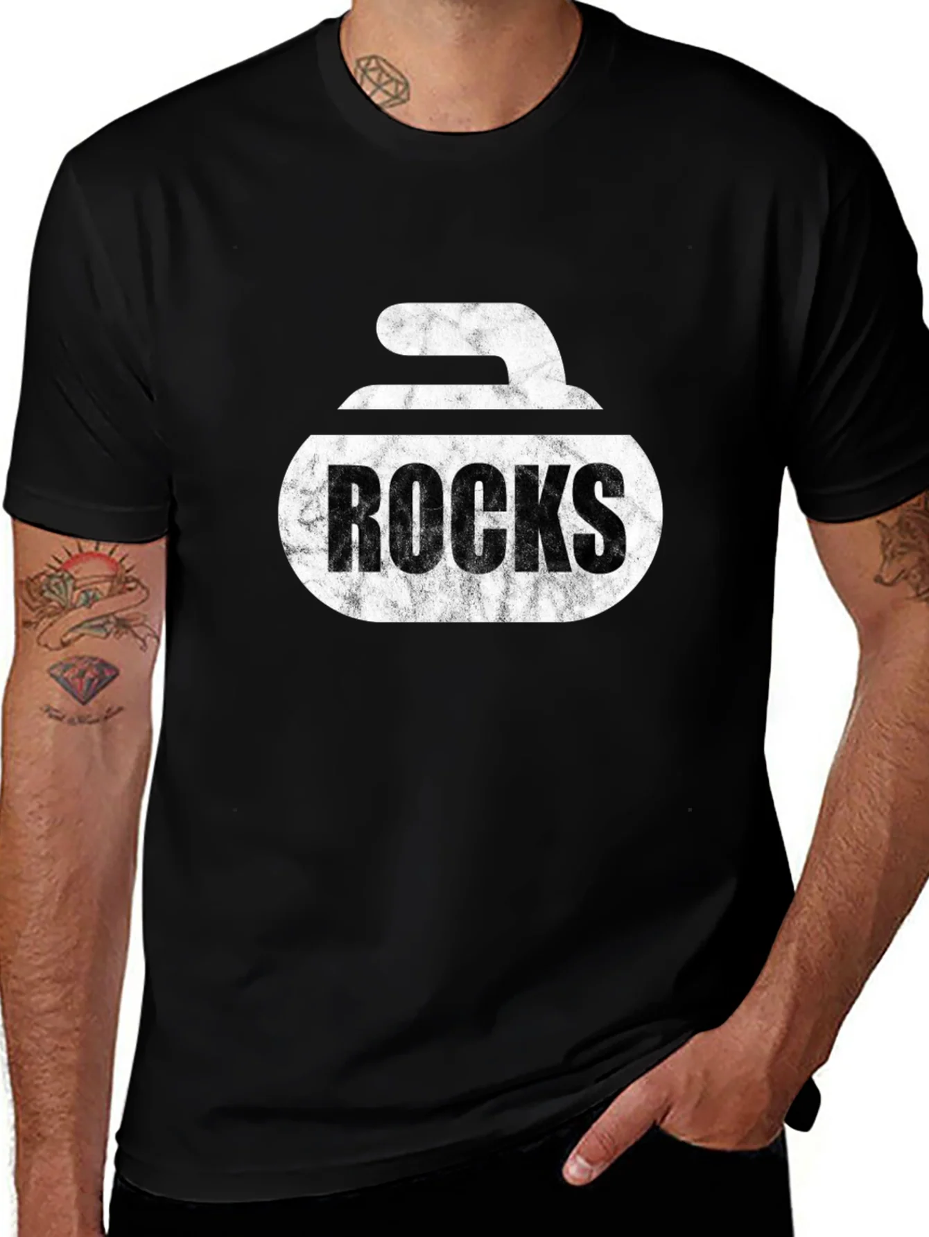 Curling Rocks T-Shirt - Unique Graphic Tee