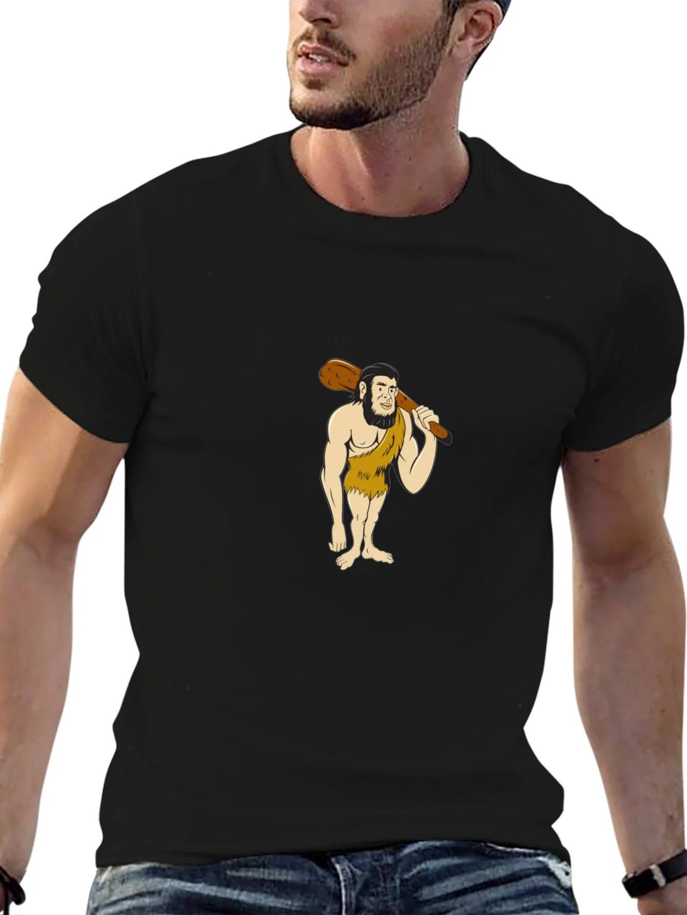 Caveman Graphic Tee - Stone Age Style