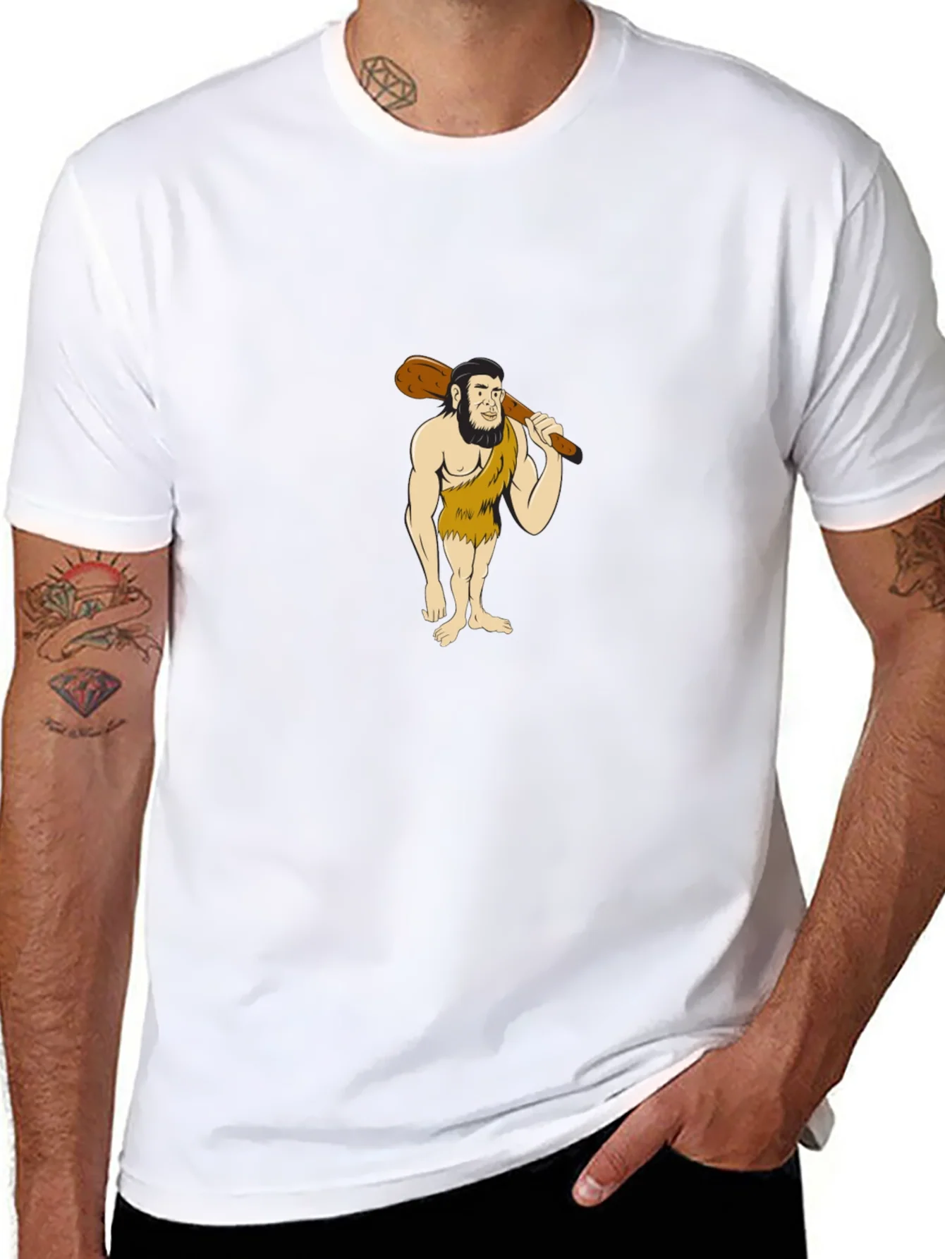 Caveman Graphic Tee - Stone Age Style