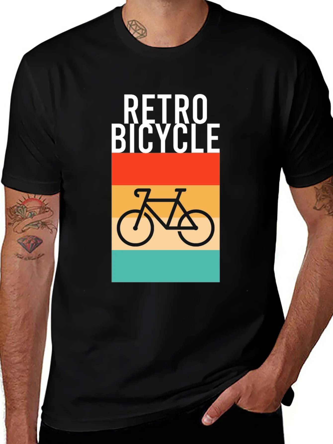 Retro Bicycle Graphic T-Shirt - Stylish Comfort