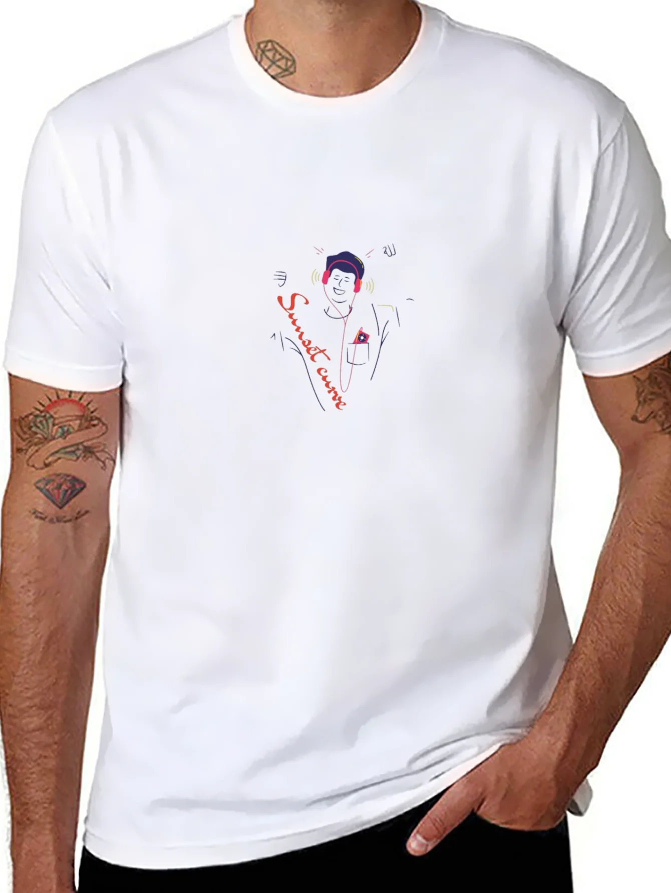 Sunset Curve T-Shirt - Musical Design Tee