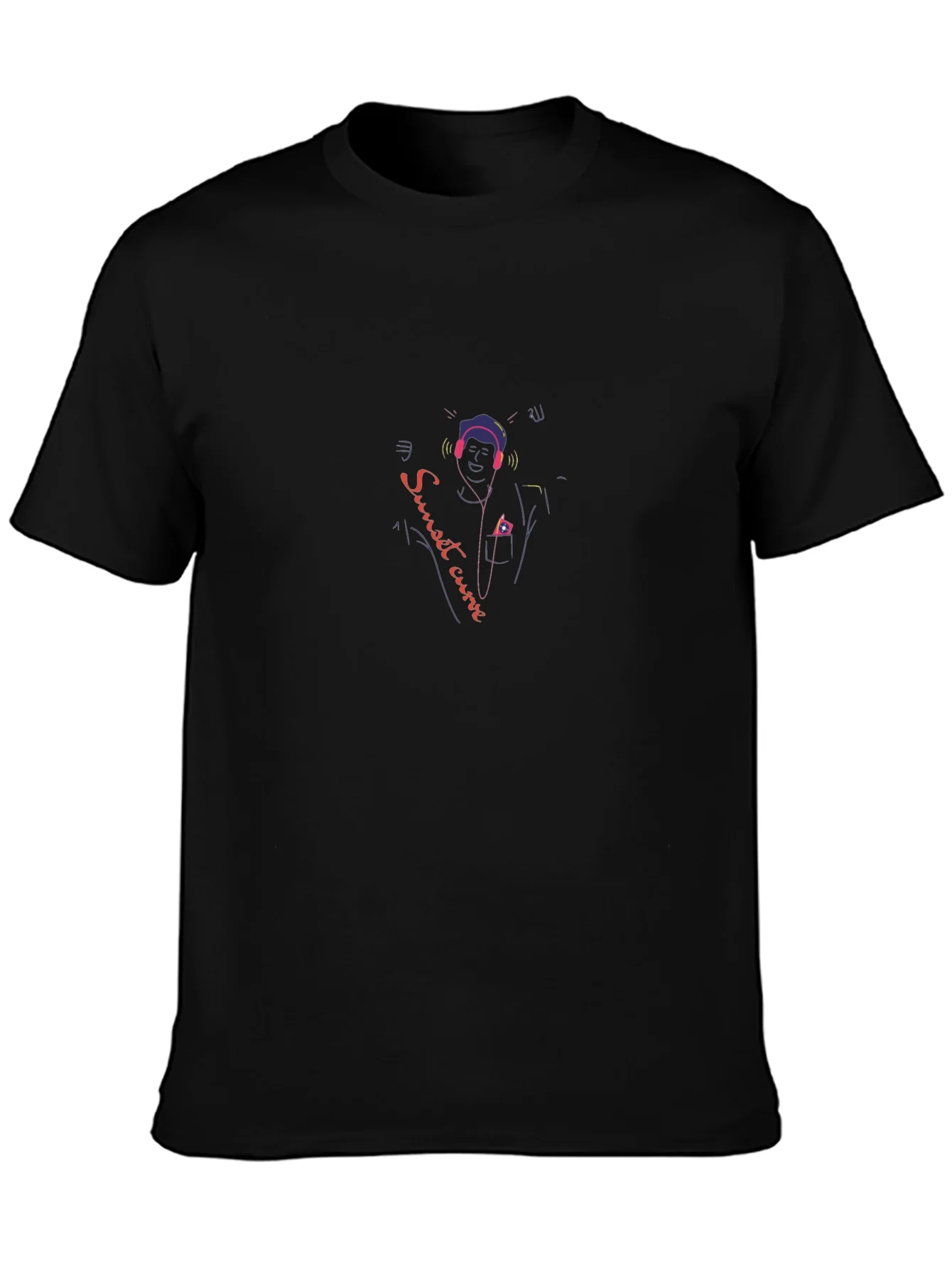 Sunset Curve T-Shirt - Musical Design Tee