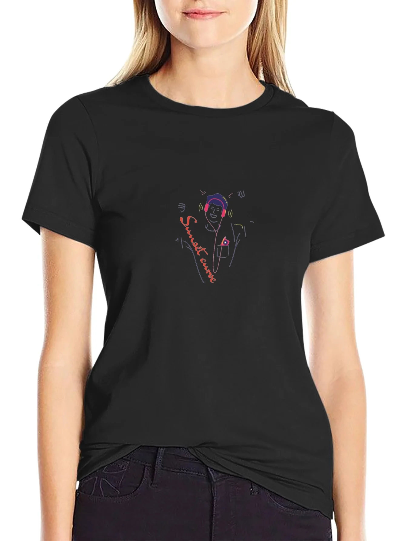 Sunset Curve T-Shirt - Musical Design Tee