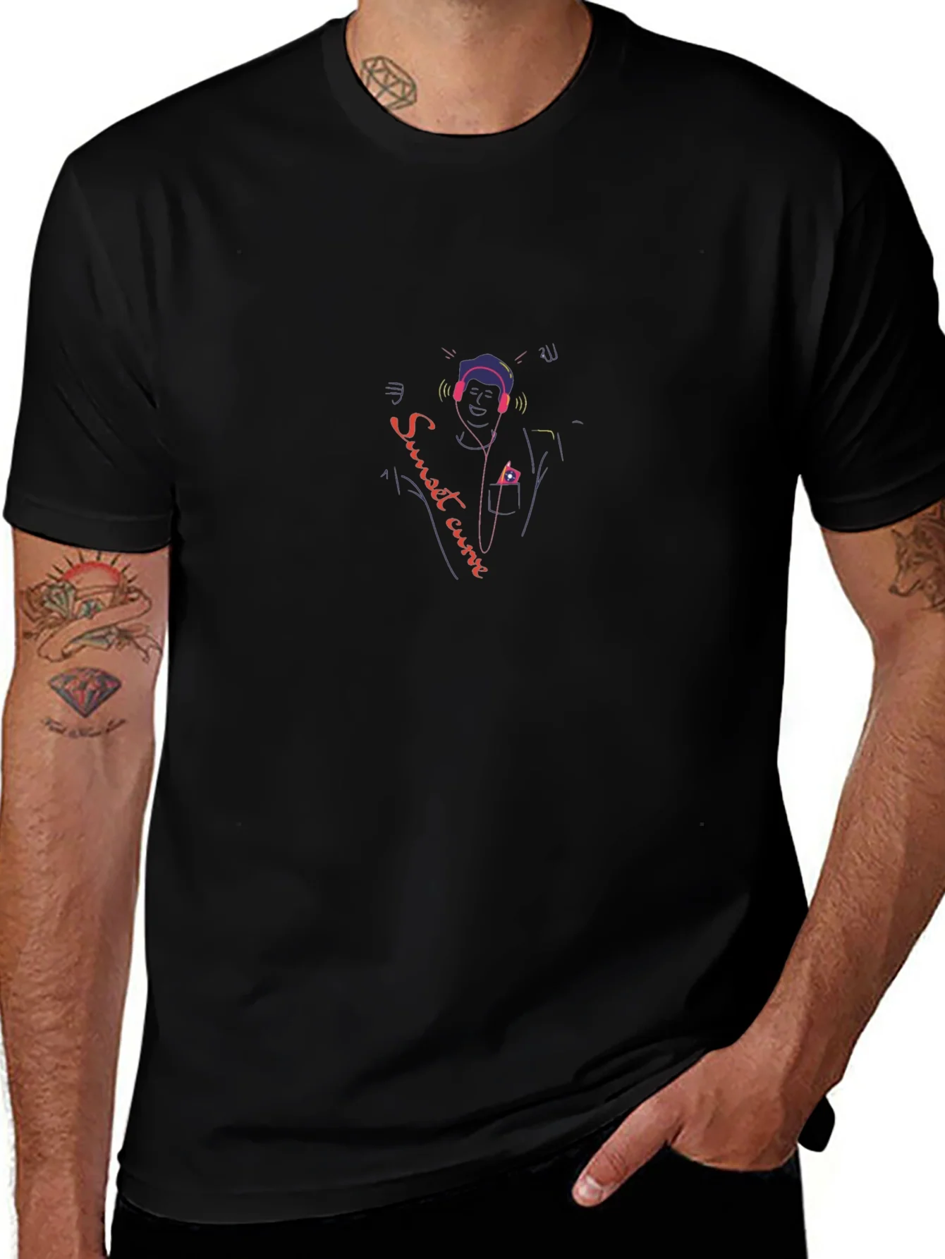 Sunset Curve T-Shirt - Musical Design Tee