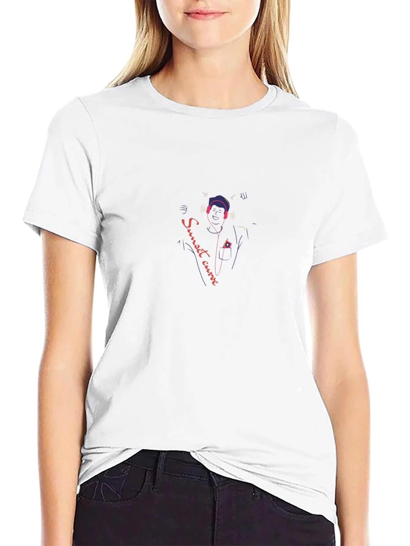 Sunset Curve T-Shirt - Musical Design Tee