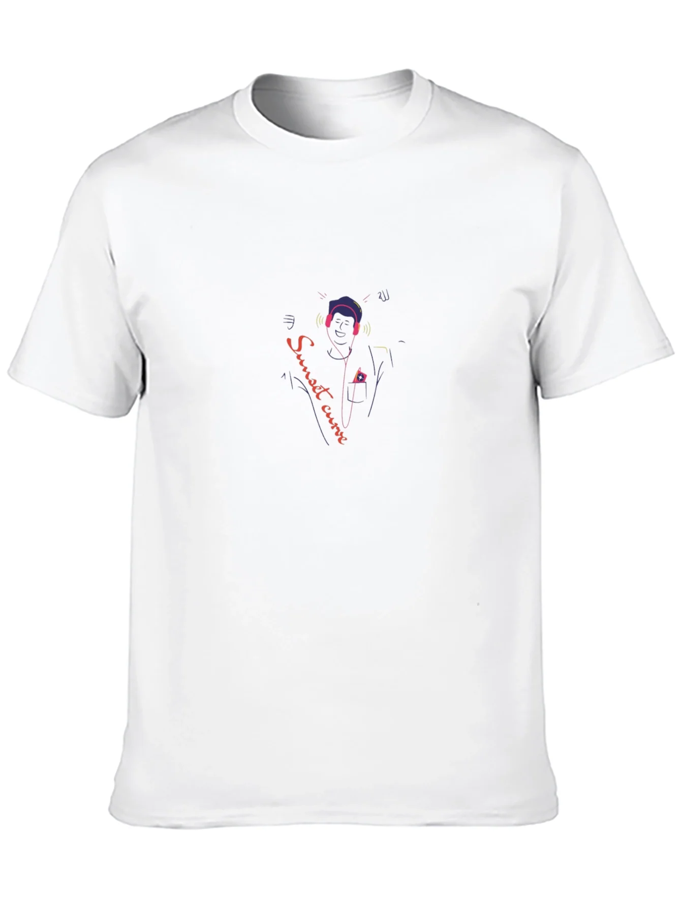 Sunset Curve T-Shirt - Musical Design Tee