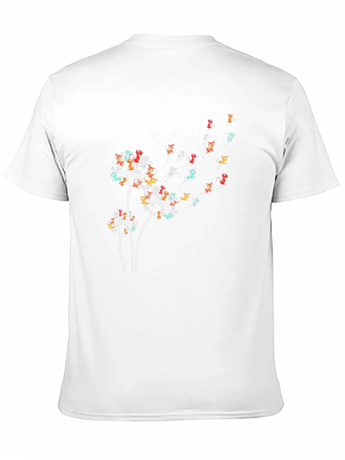 Dandelion Cat Black T-Shirt