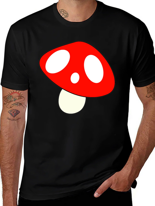 Mushroom Graphic Tee - Fun Stylish Black T-Shirt