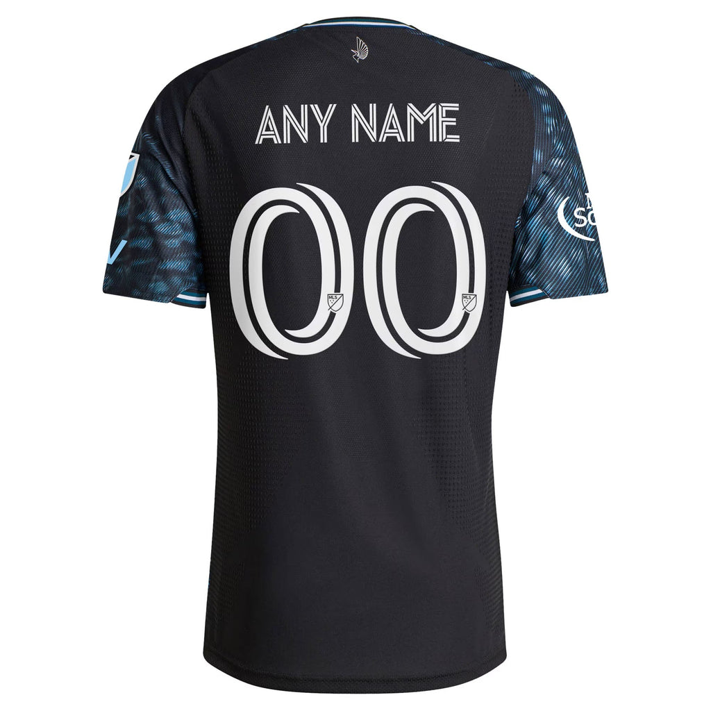 Minnesota United FC // adidas Official 2026 The Decade Kit On-Field Patch Custom Jersey – Black