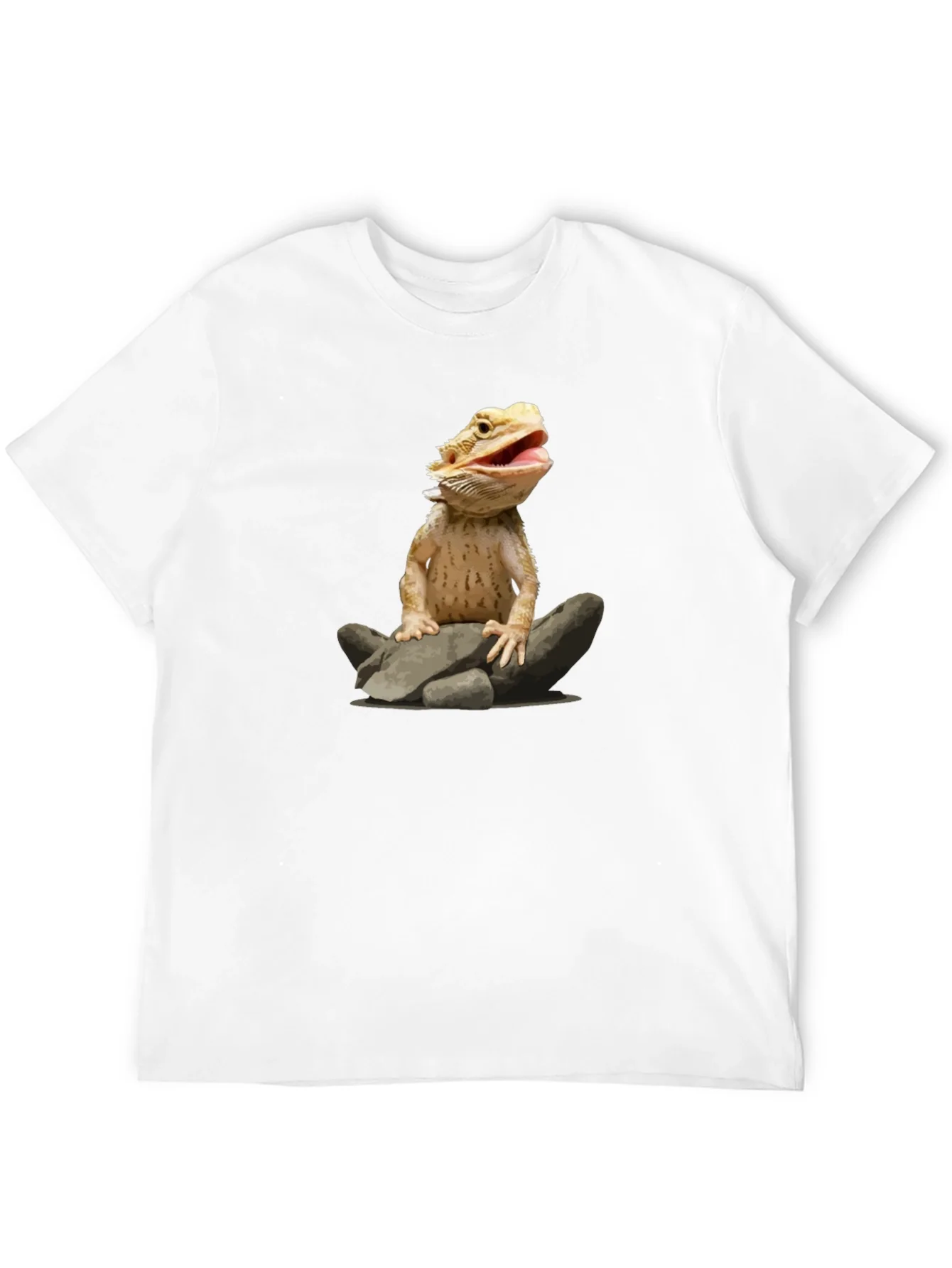 Bearded Dragon on Rocks Graphic T-Shirt