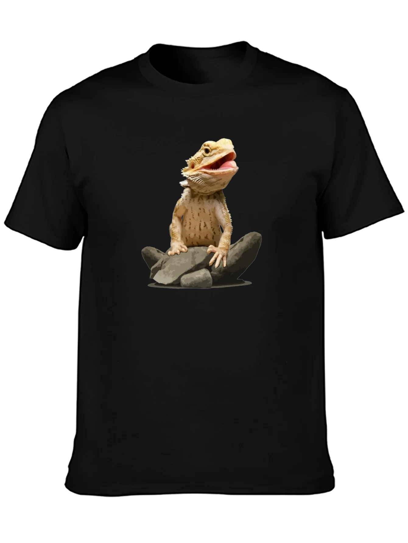 Bearded Dragon on Rocks Graphic T-Shirt