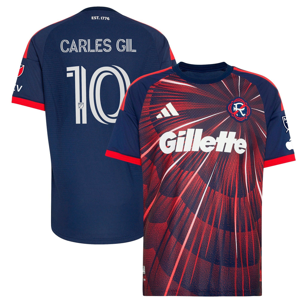 New England Revolution // Carles Gil #10 Official 2026 Independence Day On-Field Patch Jersey – Blue