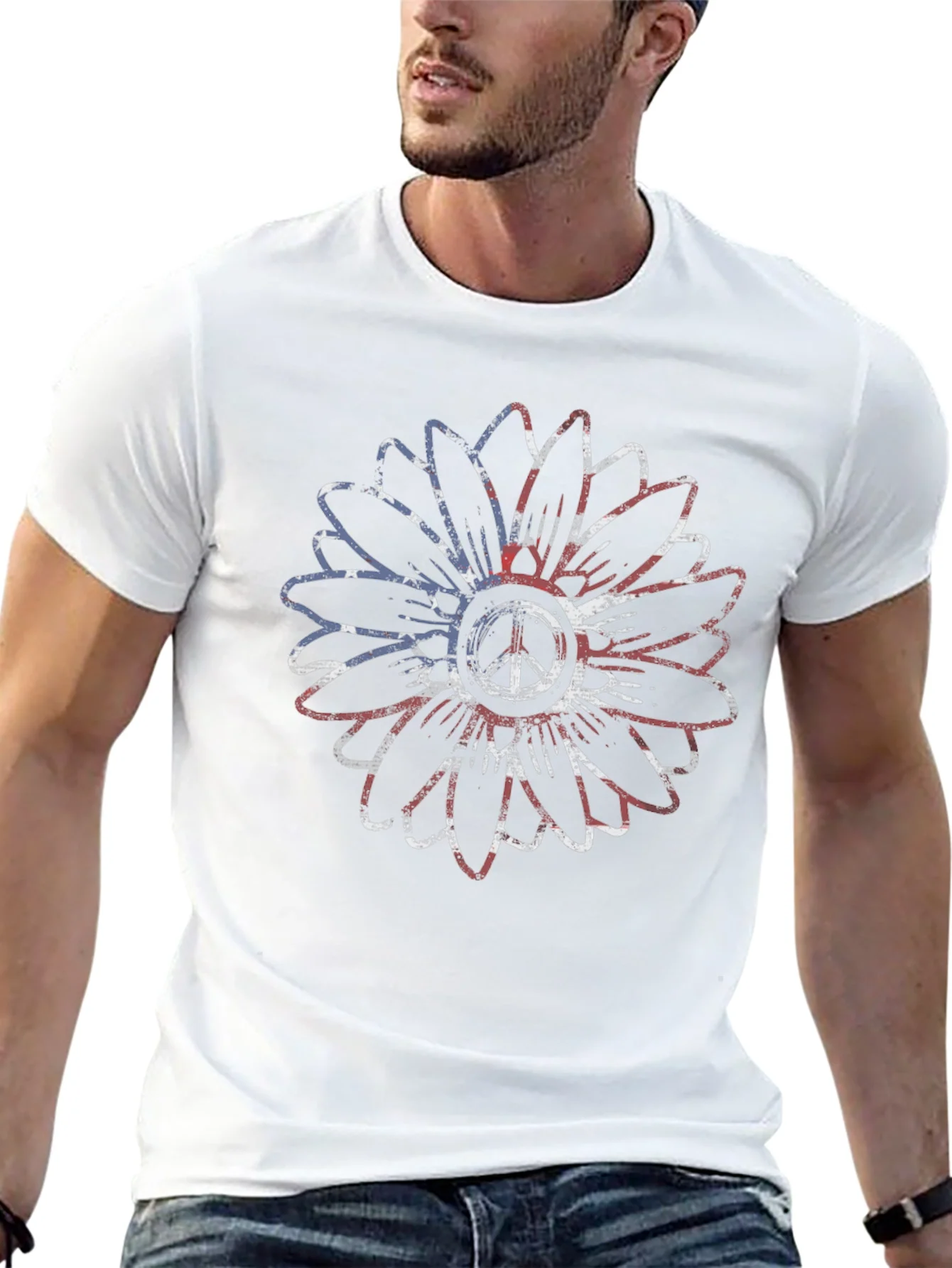 Peace Sunflower Graphic Tee