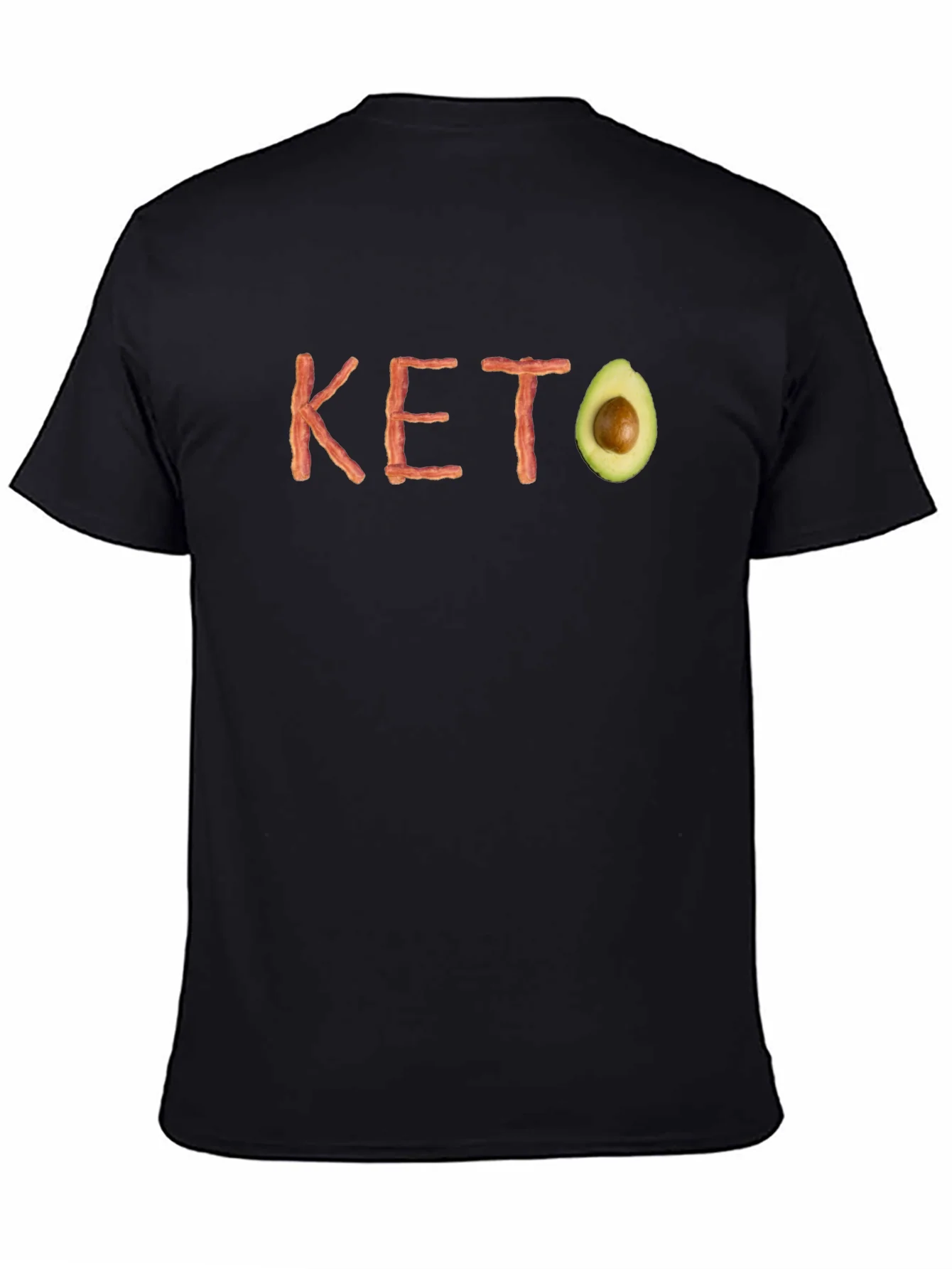 Keto Diet T-Shirt - Bacon and Avocado Design