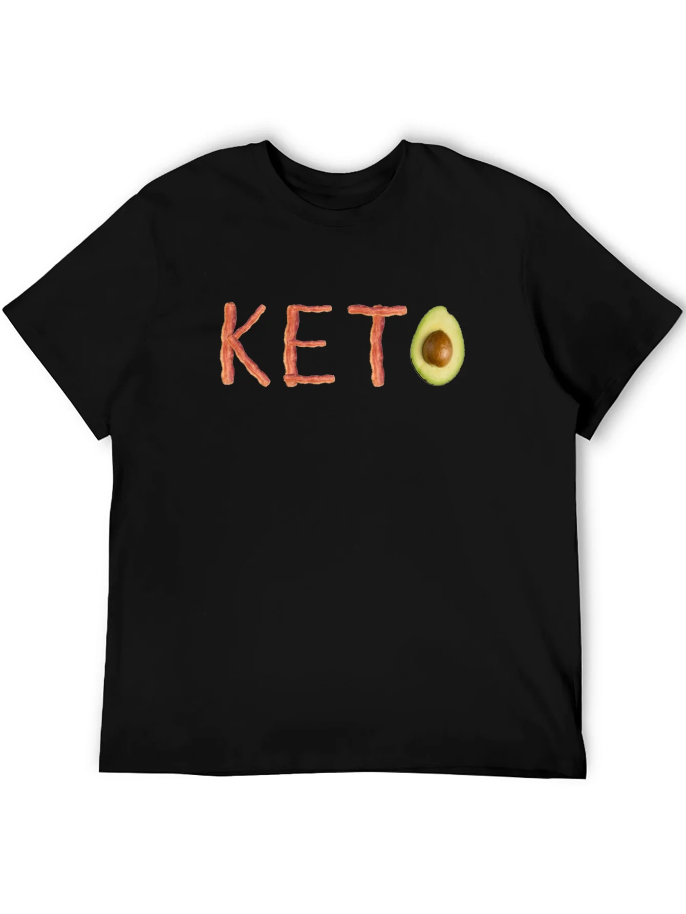 Keto Diet T-Shirt - Bacon and Avocado Design