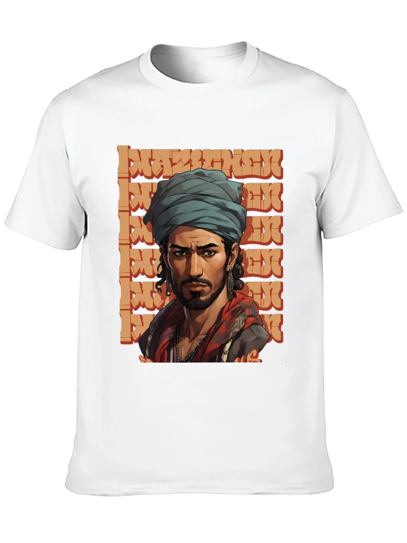 Cool Graphic Tee - Stylish Man with Turban Design