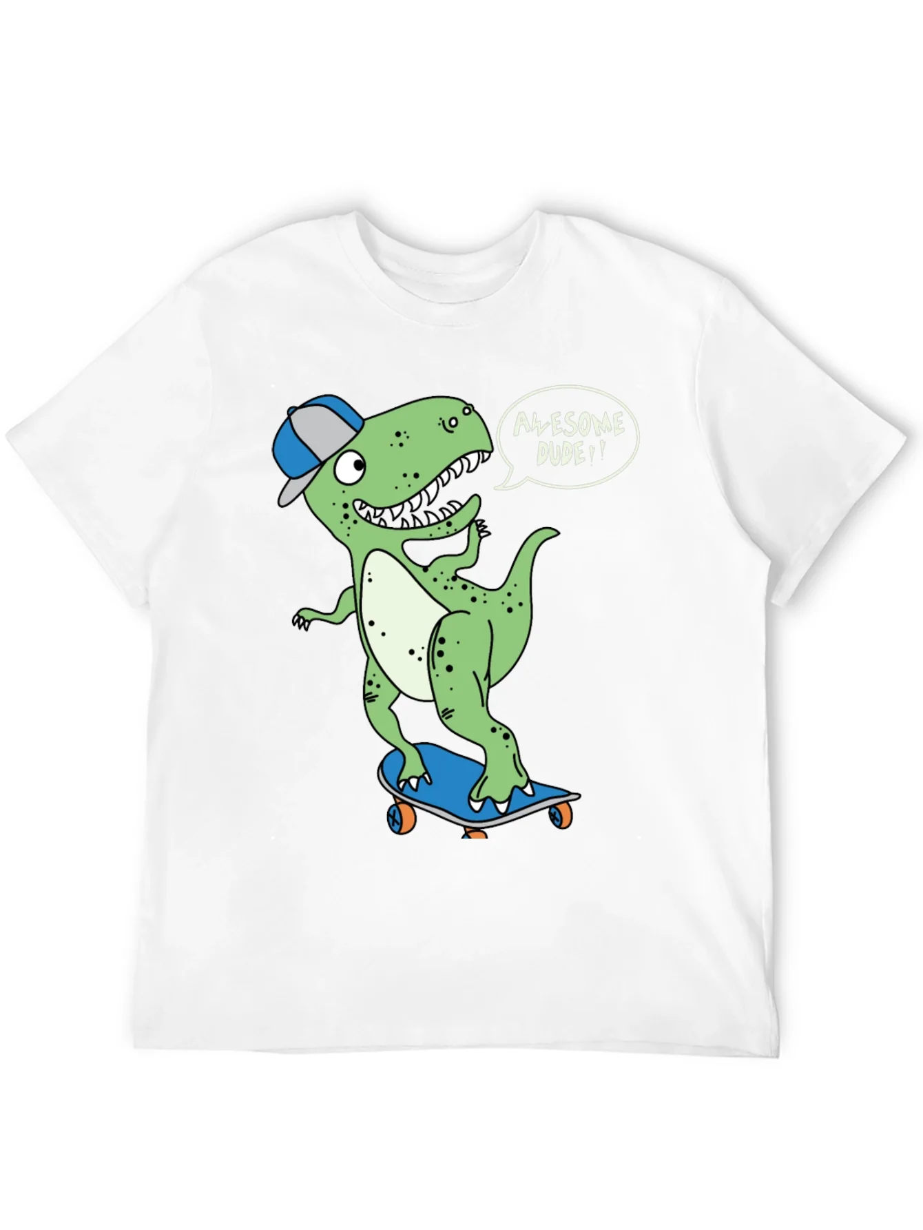 Dino Dude T-Shirt - Awesome Skateboarder Tee
